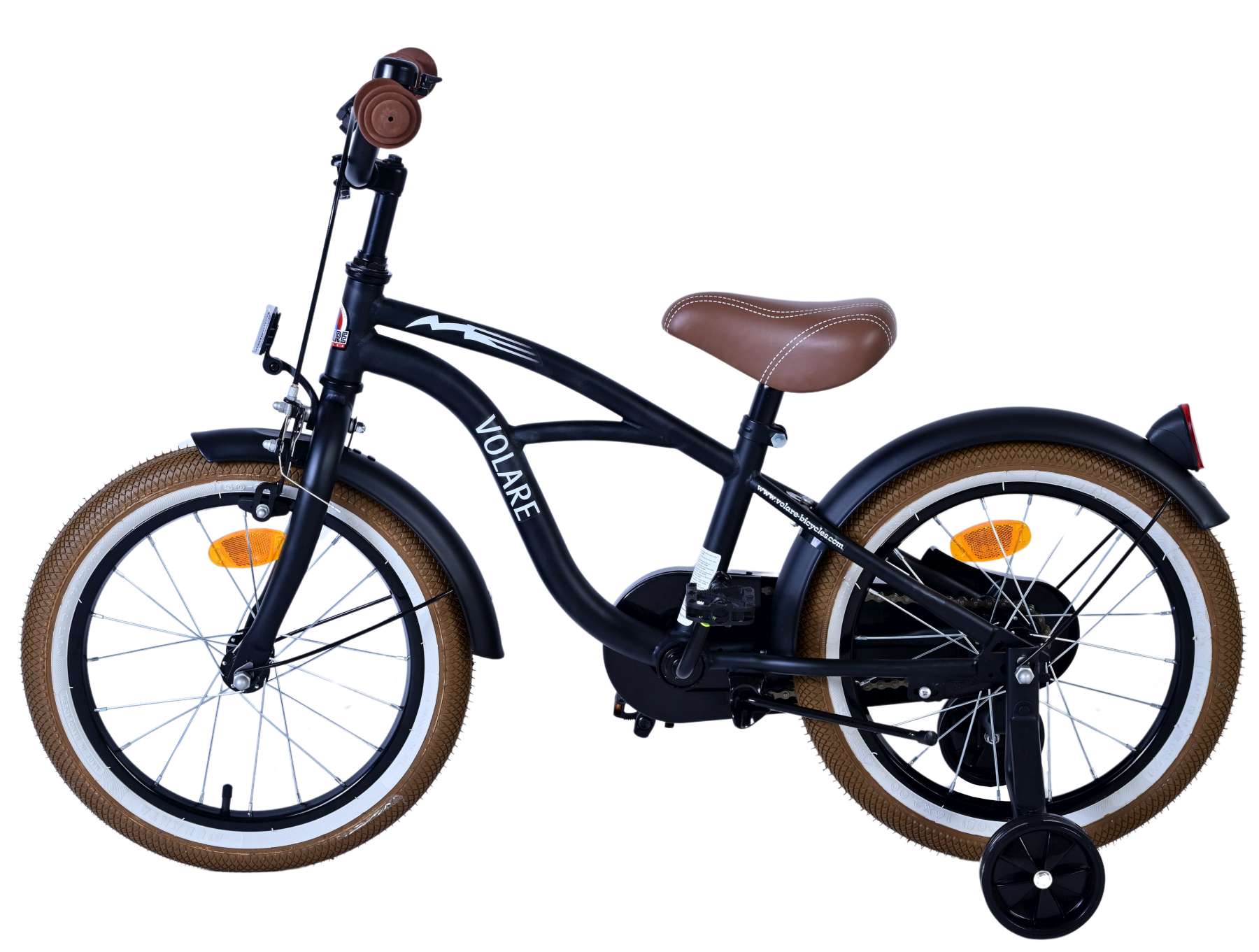 Volare Black Cruiser Kinderfiets - Jongens - 16 inch - Zwart 7 Volare Black Cruiser Kinderfiets - Jongens - 16 inch - Zwart - Afbeelding 7
