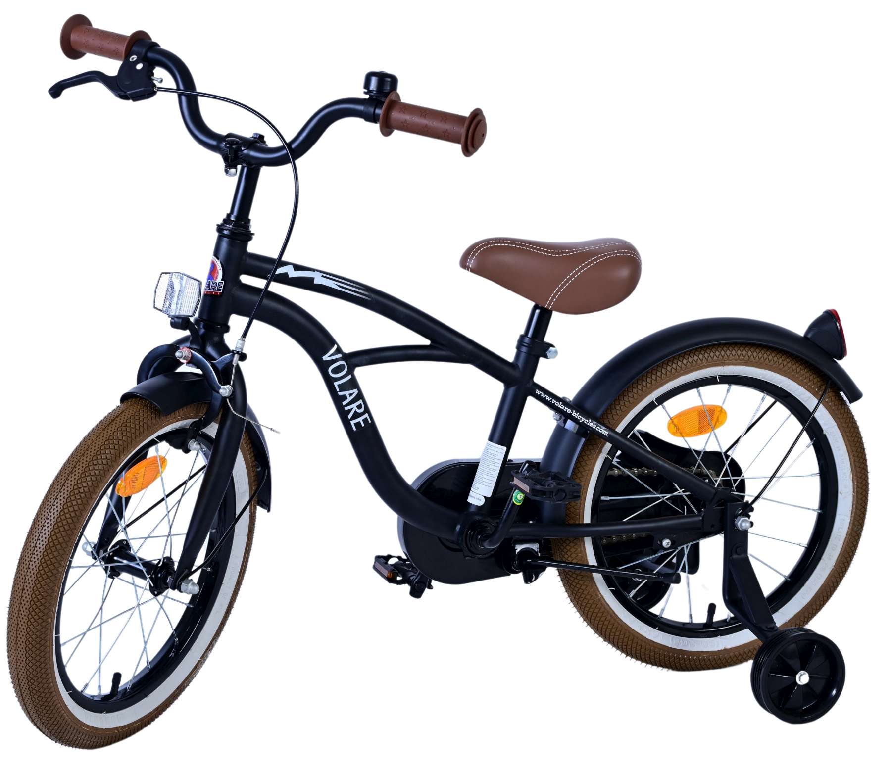 Volare Black Cruiser Kinderfiets - Jongens - 16 inch - Zwart 8 Volare Black Cruiser Kinderfiets - Jongens - 16 inch - Zwart - Afbeelding 8