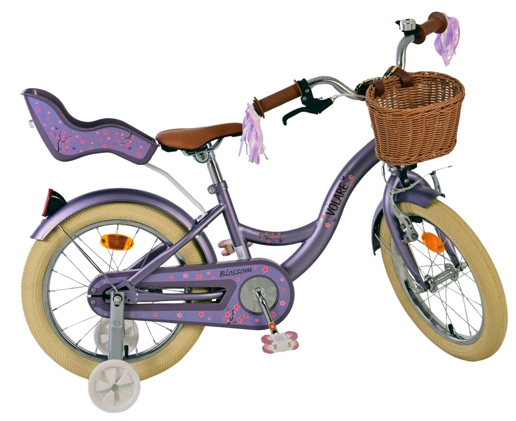 Volare Blossom Kinderfiets - Meisjes - 16 inch - Paars 2 Volare Blossom Kinderfiets - Meisjes - 16 inch - Paars - Afbeelding 2