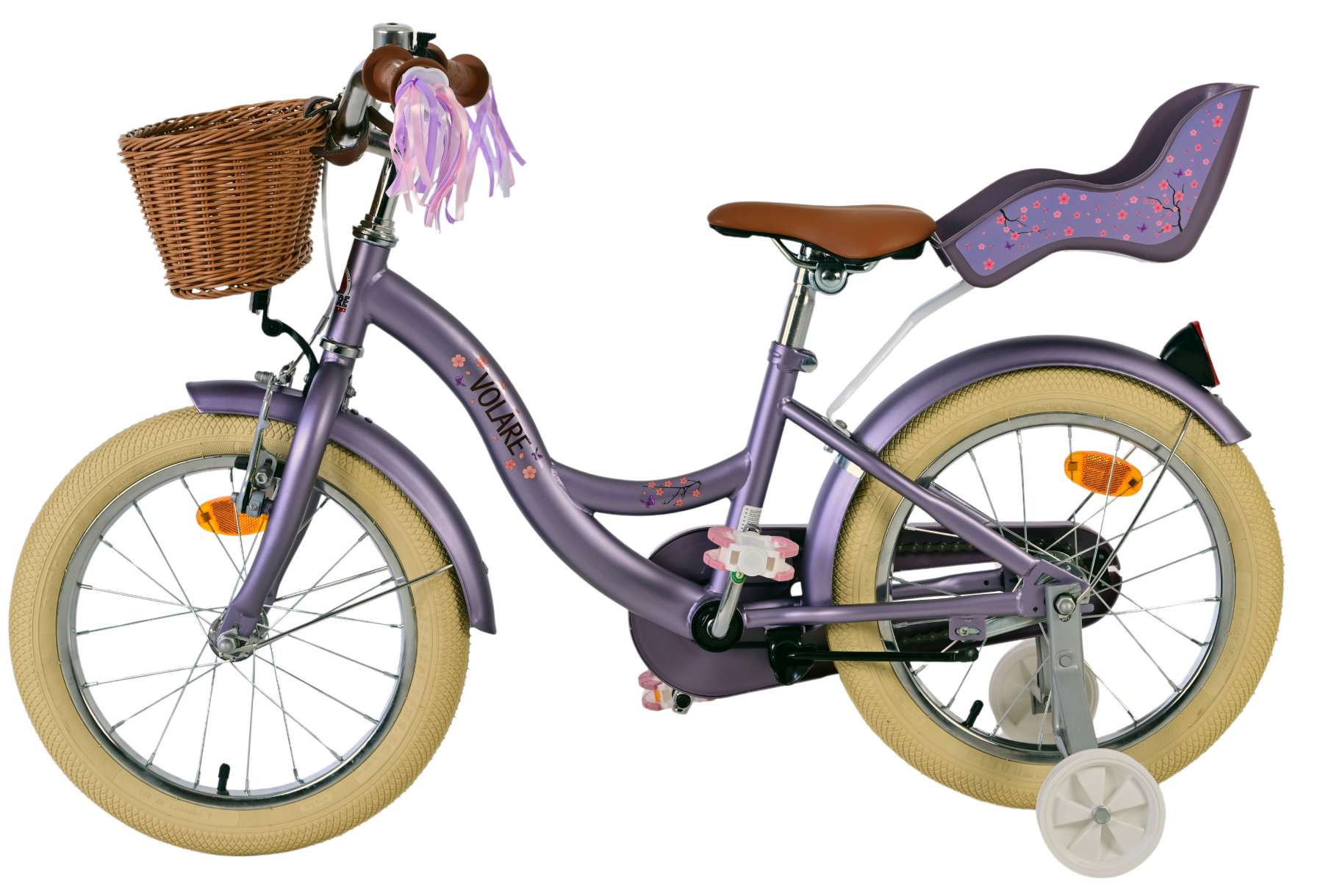 Volare Blossom Kinderfiets - Meisjes - 16 inch - Paars 8 Volare Blossom Kinderfiets - Meisjes - 16 inch - Paars - Afbeelding 8