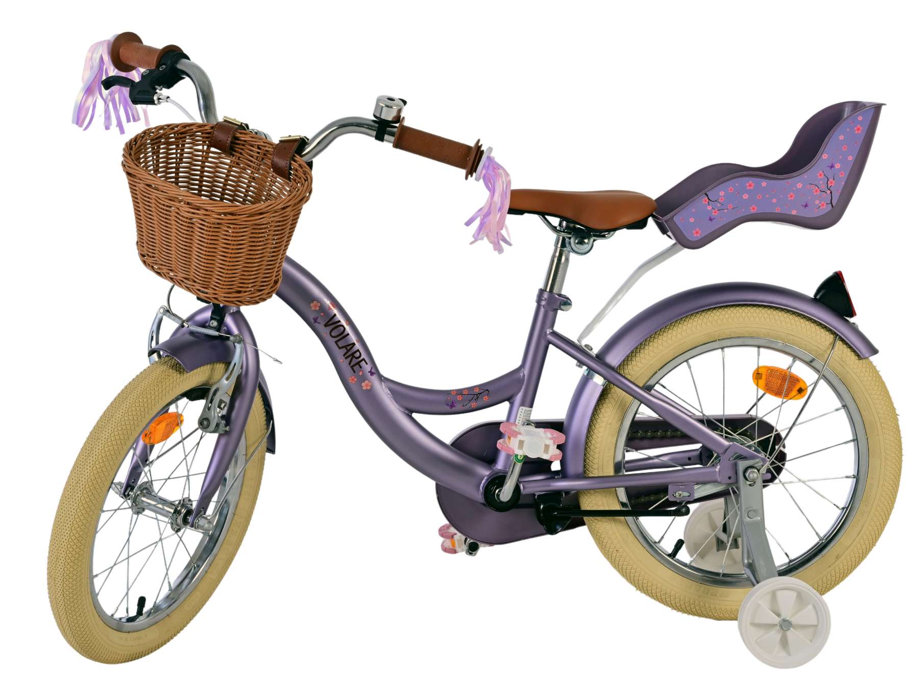 Volare Blossom Kinderfiets - Meisjes - 16 inch - Paars 9 Volare Blossom Kinderfiets - Meisjes - 16 inch - Paars - Afbeelding 9