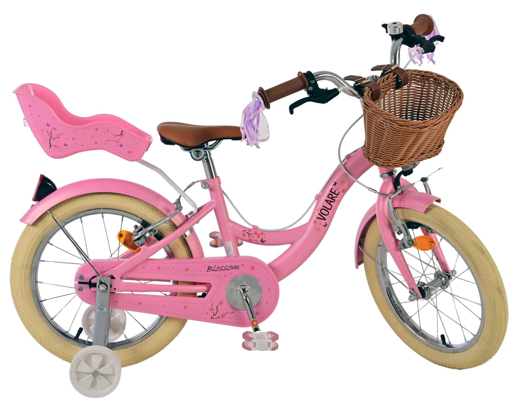 Volare Blossom Kinderfiets - Meisjes - 16 inch - Roze - Twee Handremmen 2 Volare Blossom Kinderfiets - Meisjes - 16 inch - Roze - Twee Handremmen - Afbeelding 2