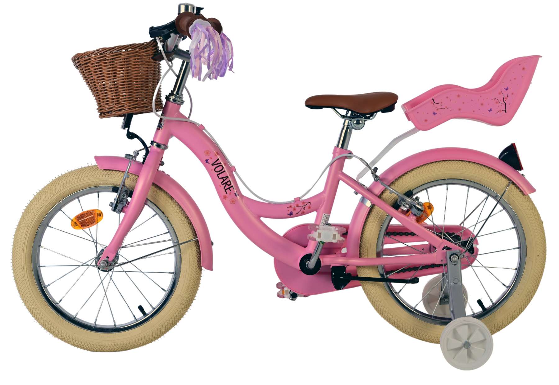 Volare Blossom Kinderfiets - Meisjes - 16 inch - Roze - Twee Handremmen 8 Volare Blossom Kinderfiets - Meisjes - 16 inch - Roze - Twee Handremmen - Afbeelding 8