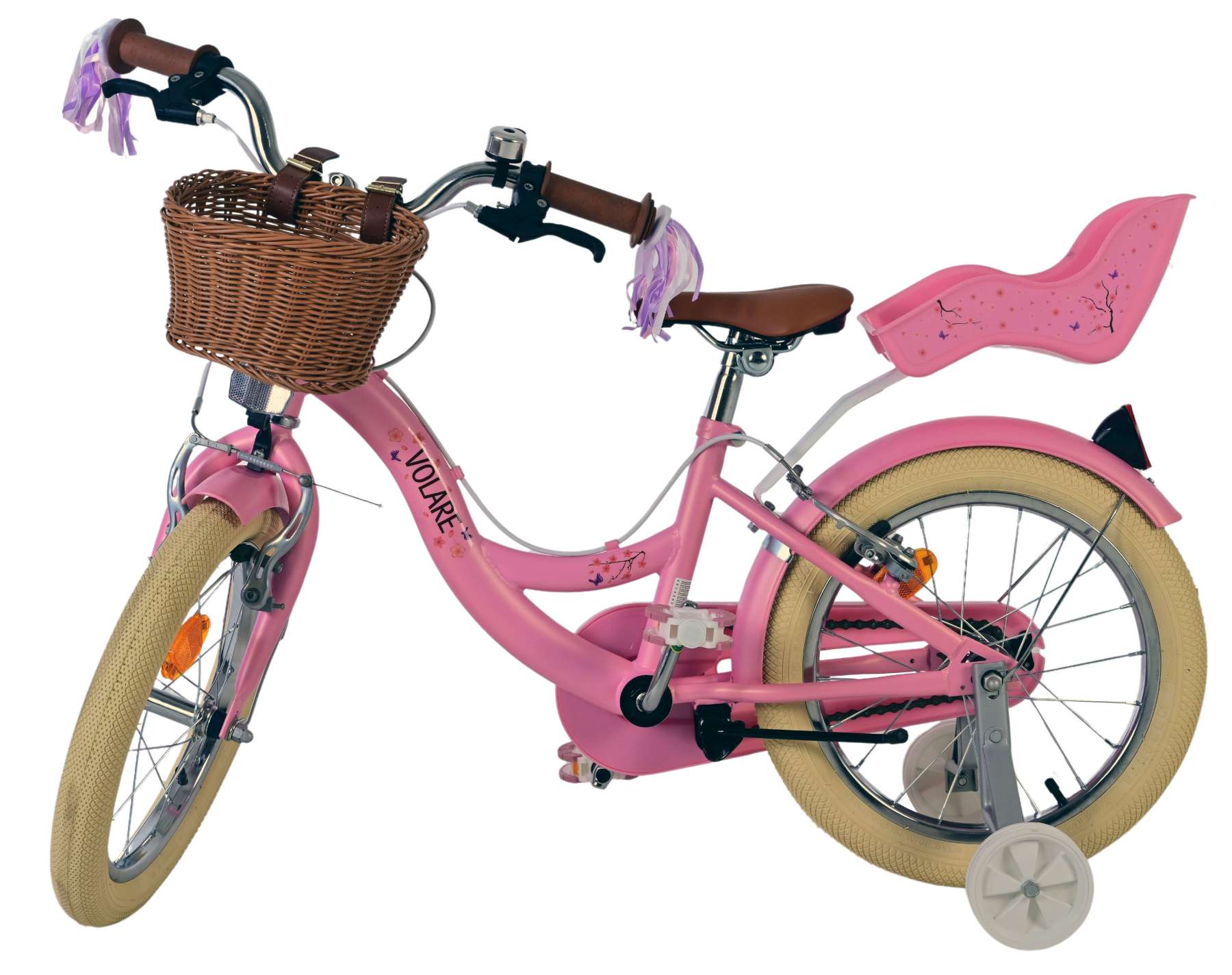Volare Blossom Kinderfiets - Meisjes - 16 inch - Roze - Twee Handremmen 9 Volare Blossom Kinderfiets - Meisjes - 16 inch - Roze - Twee Handremmen - Afbeelding 9