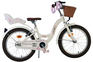 Volare Blossom Kinderfiets - Meisjes - 18 inch - Wit - Twee handremmen