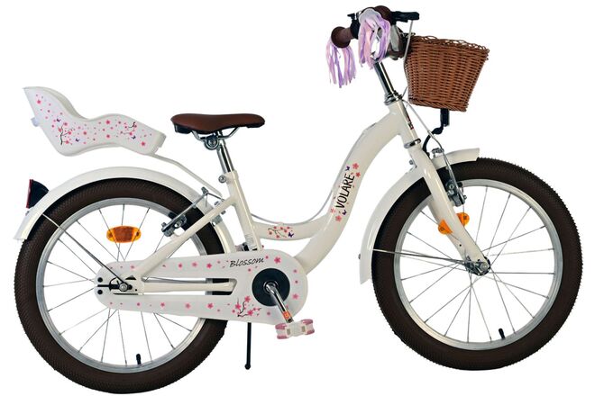 Volare Blossom Kinderfiets - Meisjes - 18 inch - Wit - Twee handremmen 1 Volare Blossom Kinderfiets - Meisjes - 18 inch - Wit - Twee handremmen