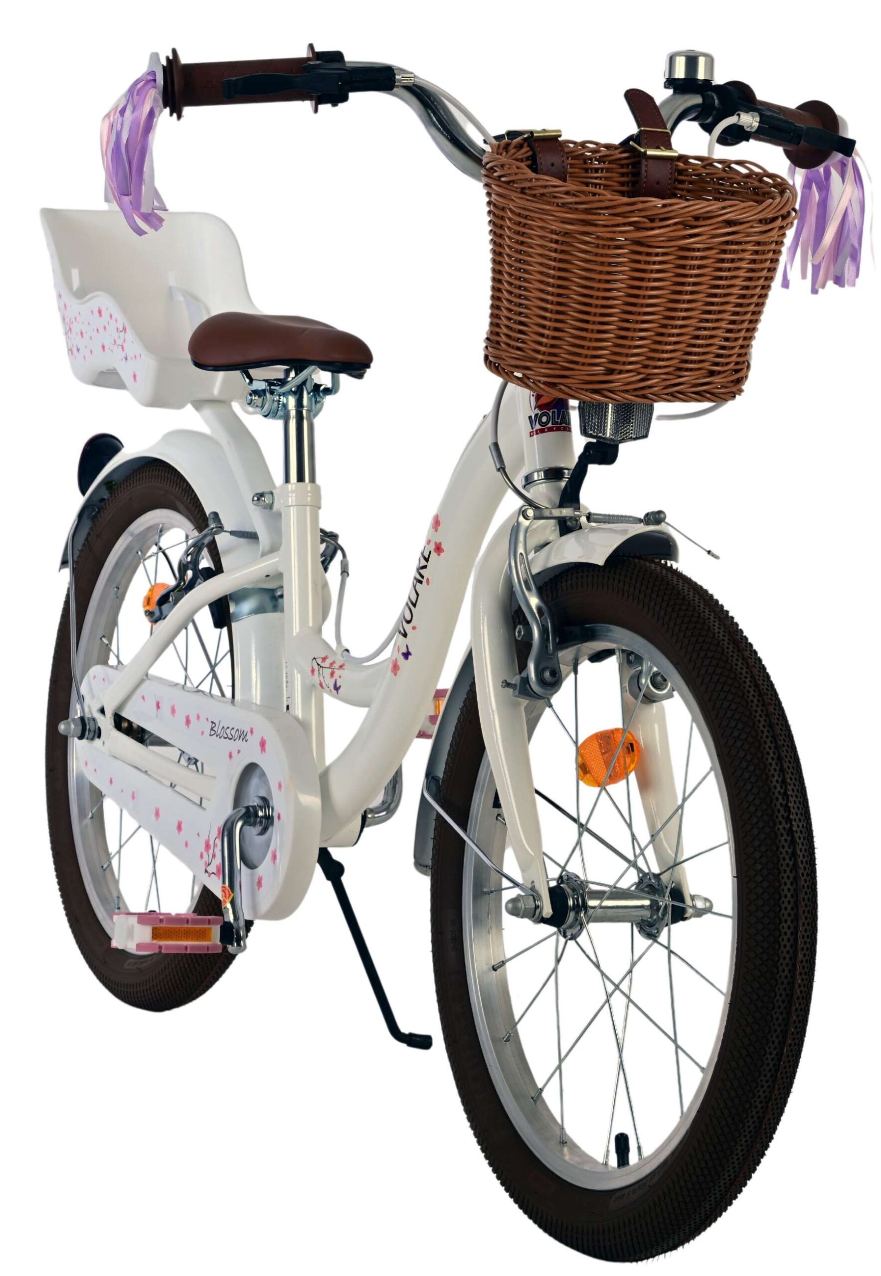Volare Blossom Kinderfiets - Meisjes - 18 inch - Wit - Twee handremmen 6 Volare Blossom Kinderfiets - Meisjes - 18 inch - Wit - Twee handremmen - Afbeelding 6