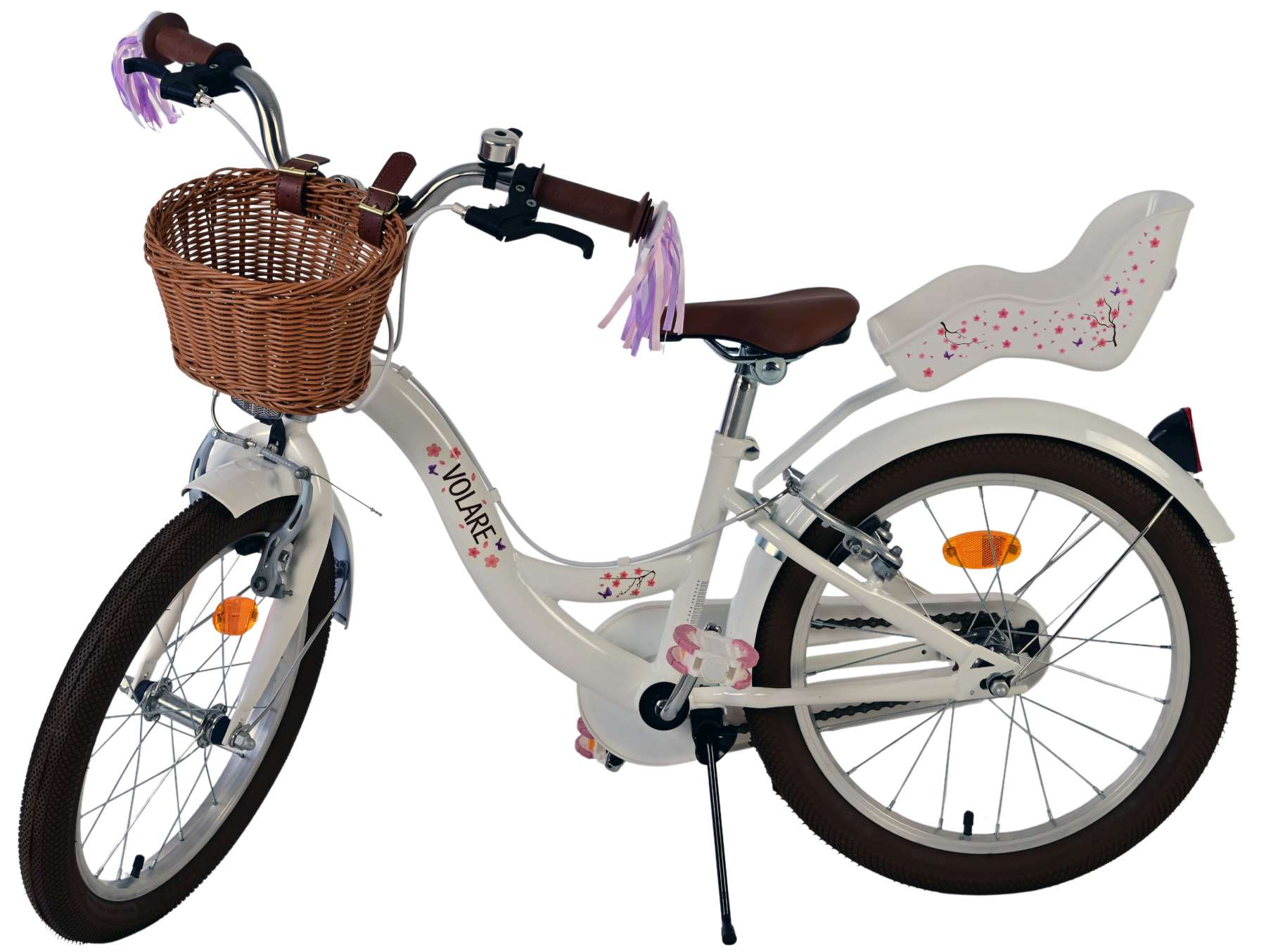 Volare Blossom Kinderfiets - Meisjes - 18 inch - Wit - Twee handremmen 9 Volare Blossom Kinderfiets - Meisjes - 18 inch - Wit - Twee handremmen - Afbeelding 9