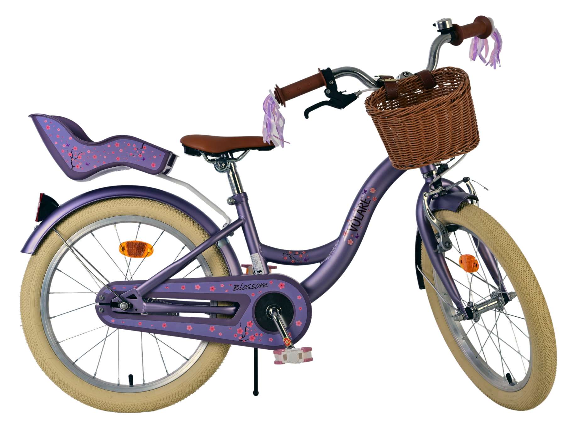 Volare Blossom Kinderfiets - Meisjes - 18 inch - Paars 2 Volare Blossom Kinderfiets - Meisjes - 18 inch - Paars - Afbeelding 2
