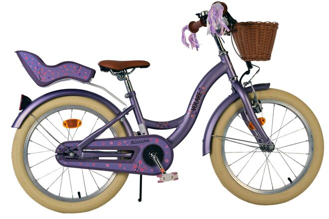 Volare Blossom Kinderfiets - Meisjes - 18 inch - Paars 1 Volare Blossom Kinderfiets - Meisjes - 18 inch - Paars