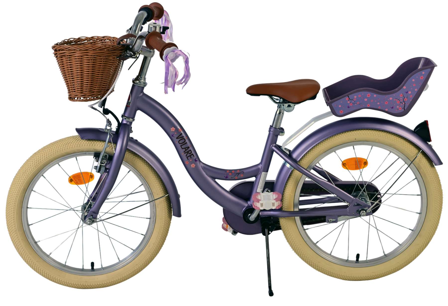 Volare Blossom Kinderfiets - Meisjes - 18 inch - Paars 8 Volare Blossom Kinderfiets - Meisjes - 18 inch - Paars - Afbeelding 8