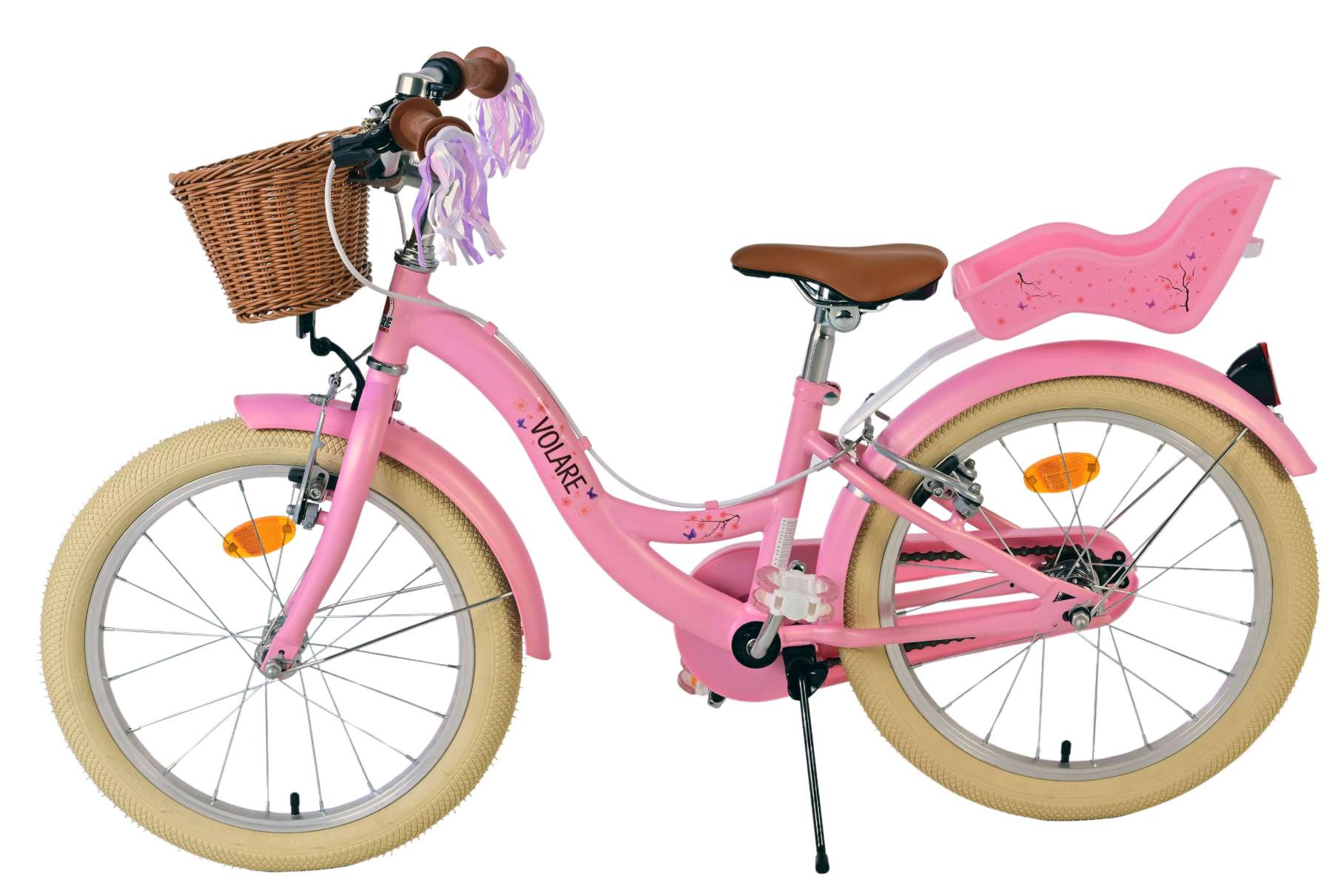 Volare Blossom Kinderfiets - Meisjes - 18 inch - Roze - Twee handremmen 8 Volare Blossom Kinderfiets - Meisjes - 18 inch - Roze - Twee handremmen - Afbeelding 8