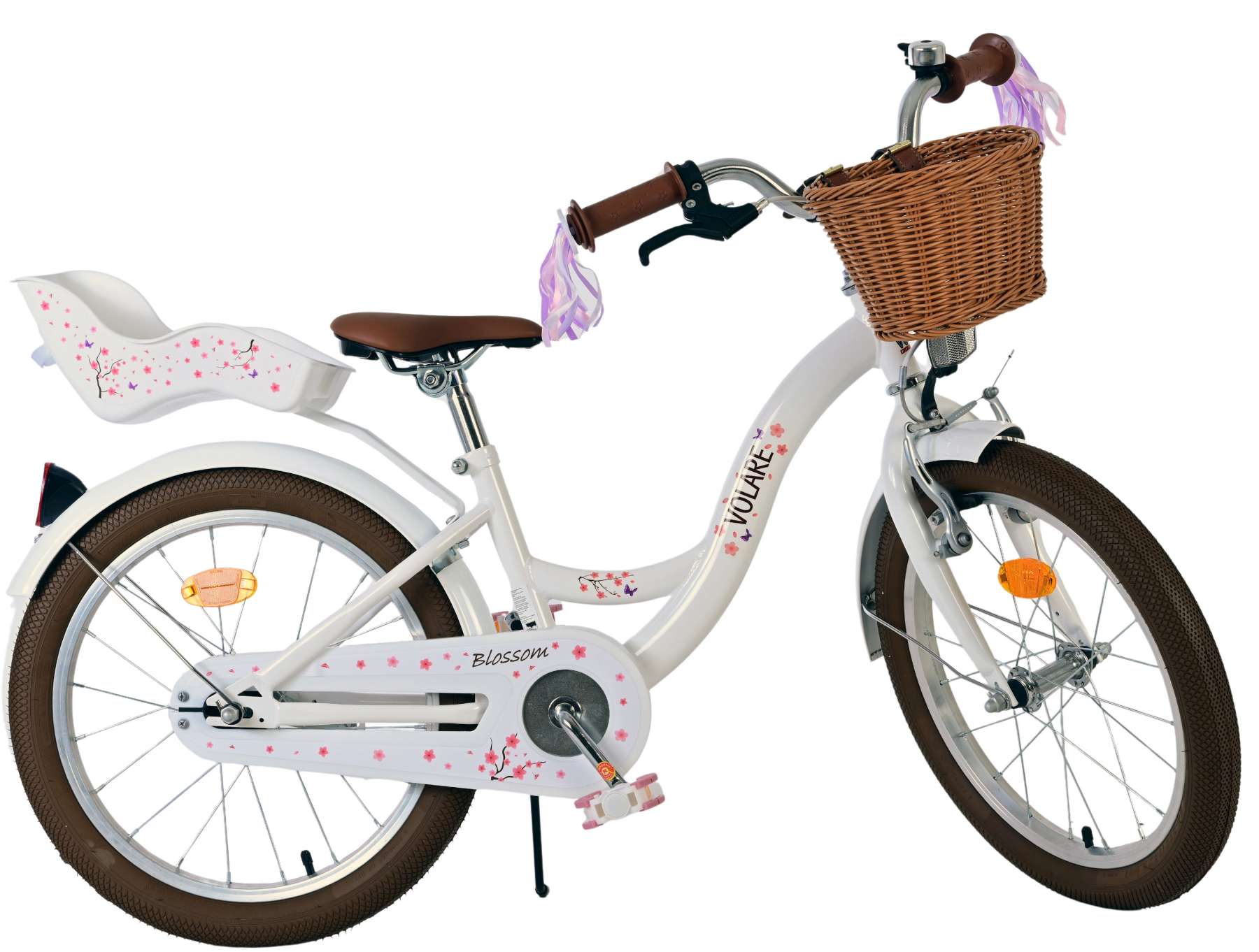 Volare Blossom Kinderfiets - Meisjes - 18 inch - Wit 2 Volare Blossom Kinderfiets - Meisjes - 18 inch - Wit - Afbeelding 2
