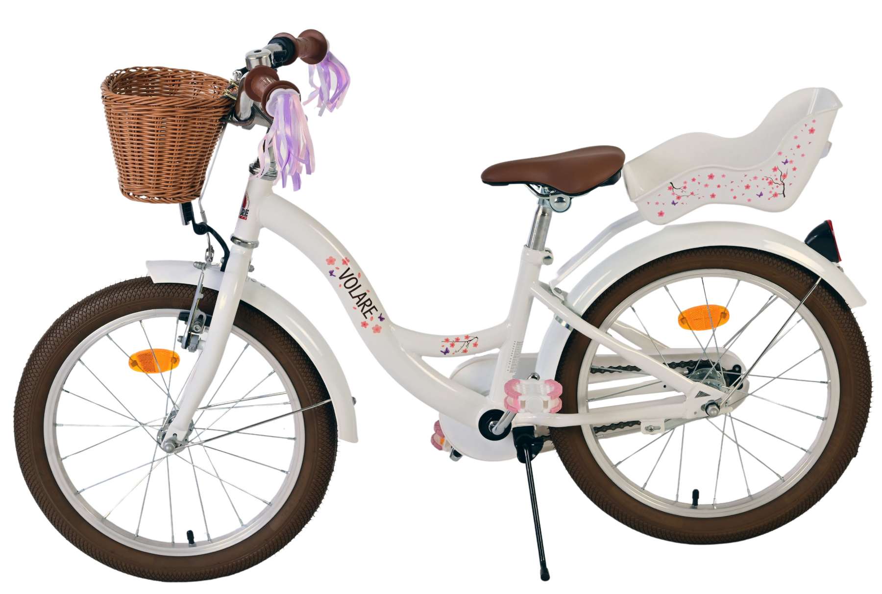 Volare Blossom Kinderfiets - Meisjes - 18 inch - Wit 8 Volare Blossom Kinderfiets - Meisjes - 18 inch - Wit - Afbeelding 8
