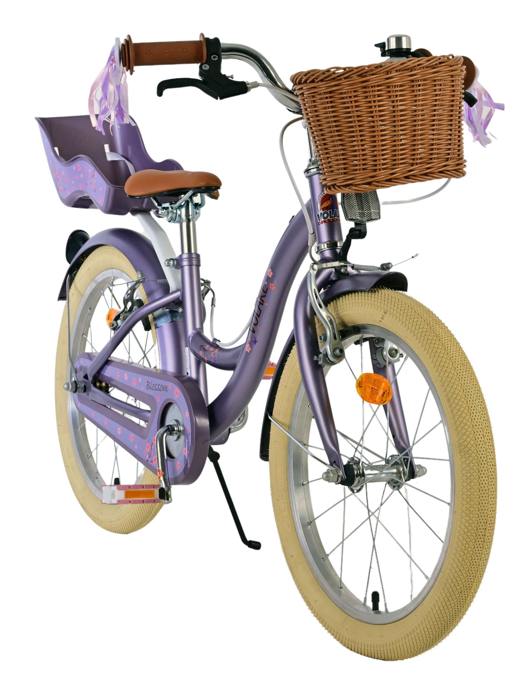 Volare Blossom Kinderfiets - Meisjes - 18 inch - Paars - Twee Handremmen 6 Volare Blossom Kinderfiets - Meisjes - 18 inch - Paars - Twee Handremmen - Afbeelding 6