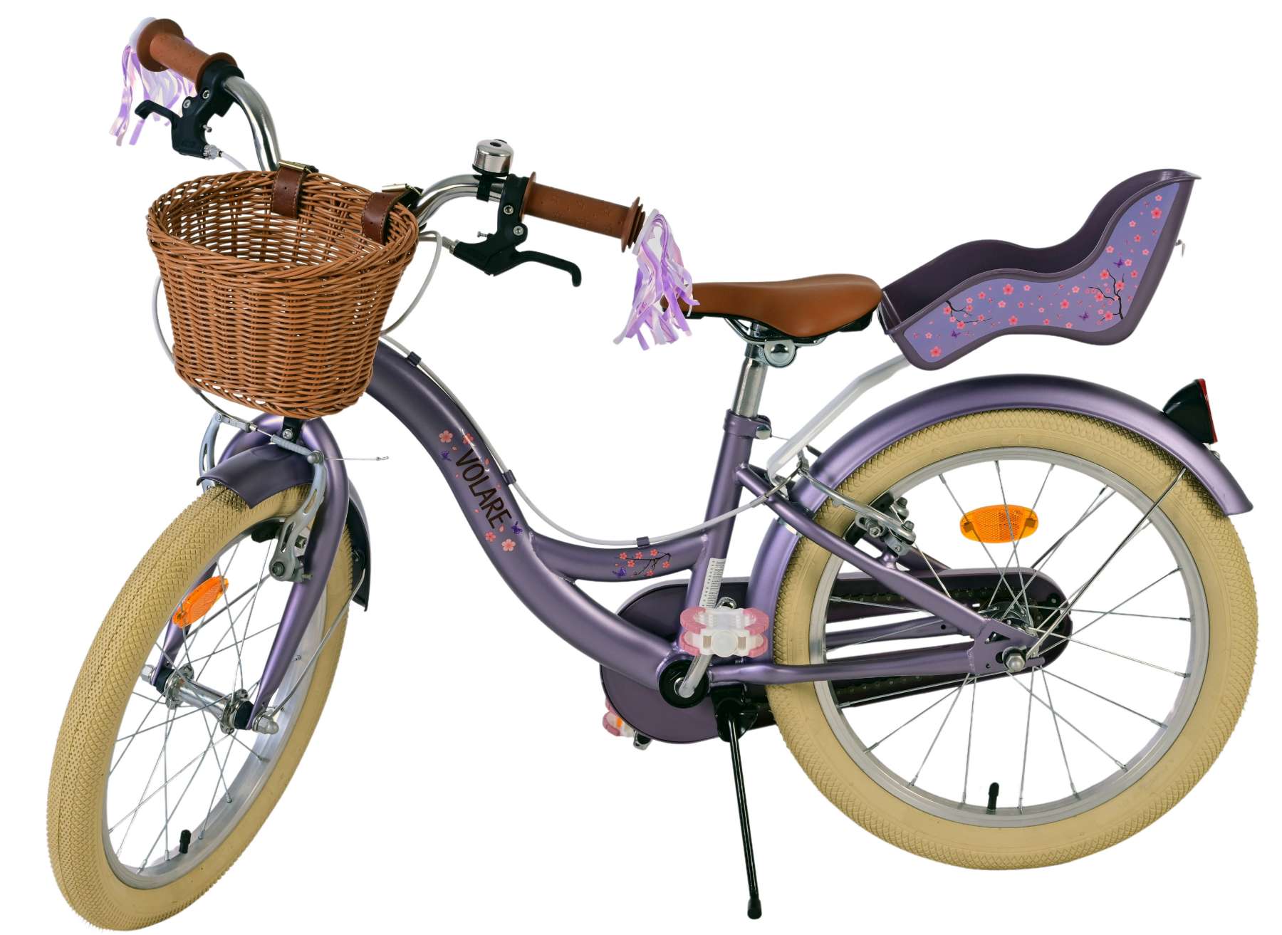 Volare Blossom Kinderfiets - Meisjes - 18 inch - Paars - Twee Handremmen 9 Volare Blossom Kinderfiets - Meisjes - 18 inch - Paars - Twee Handremmen - Afbeelding 9