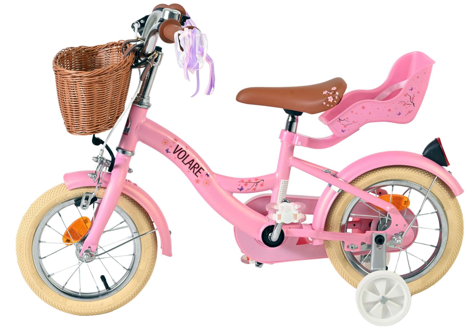 Volare Blossom Kinderfiets - Meisjes - 12 inch - Roze 7 Volare Blossom Kinderfiets - Meisjes - 12 inch - Roze - Afbeelding 7
