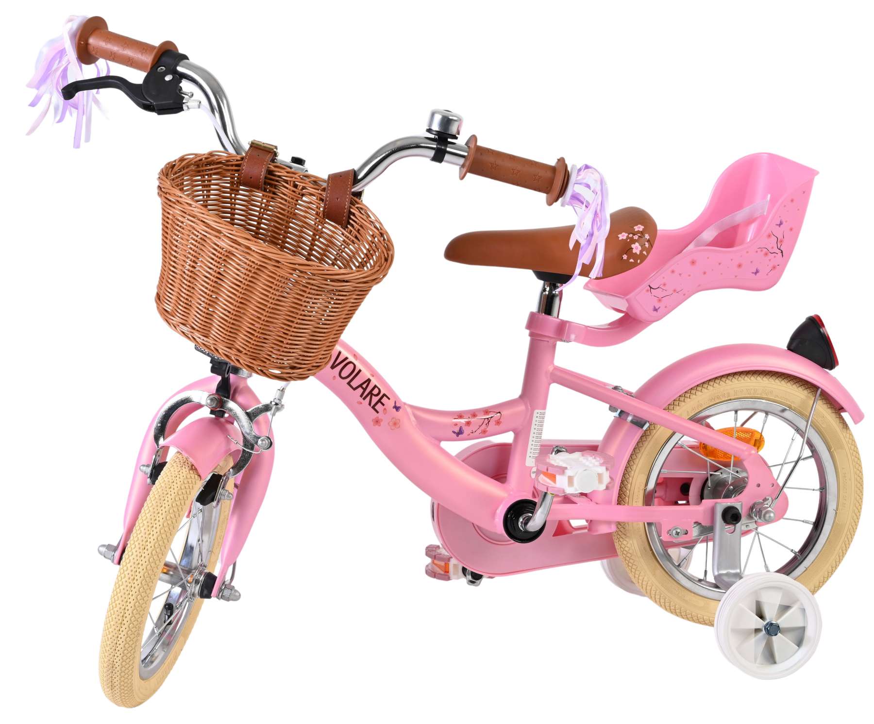 Volare Blossom Kinderfiets - Meisjes - 12 inch - Roze 8 Volare Blossom Kinderfiets - Meisjes - 12 inch - Roze - Afbeelding 8