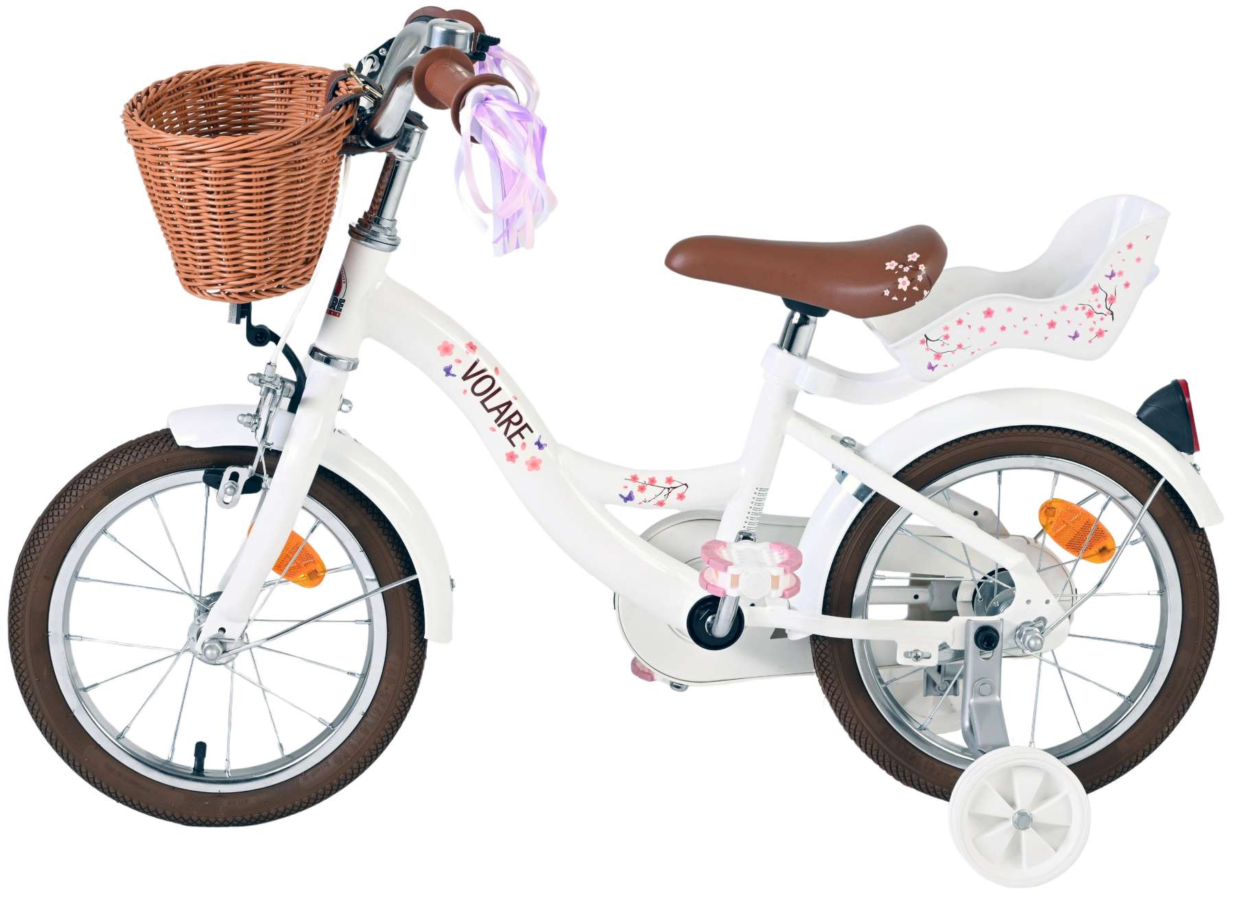Volare Blossom Kinderfiets - Meisjes - 14 inch - Wit 7 Volare Blossom Kinderfiets - Meisjes - 14 inch - Wit - Afbeelding 7