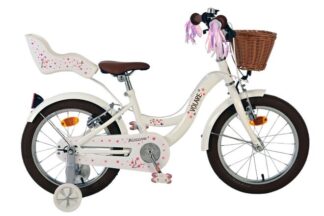 Volare Blossom Kinderfiets - Meisjes - 16 inch - Wit - Twee Handremmen