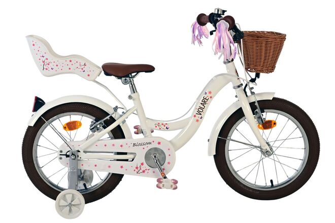 Volare Blossom Kinderfiets - Meisjes - 16 inch - Wit - Twee Handremmen 1 Volare Blossom Kinderfiets - Meisjes - 16 inch - Wit - Twee Handremmen