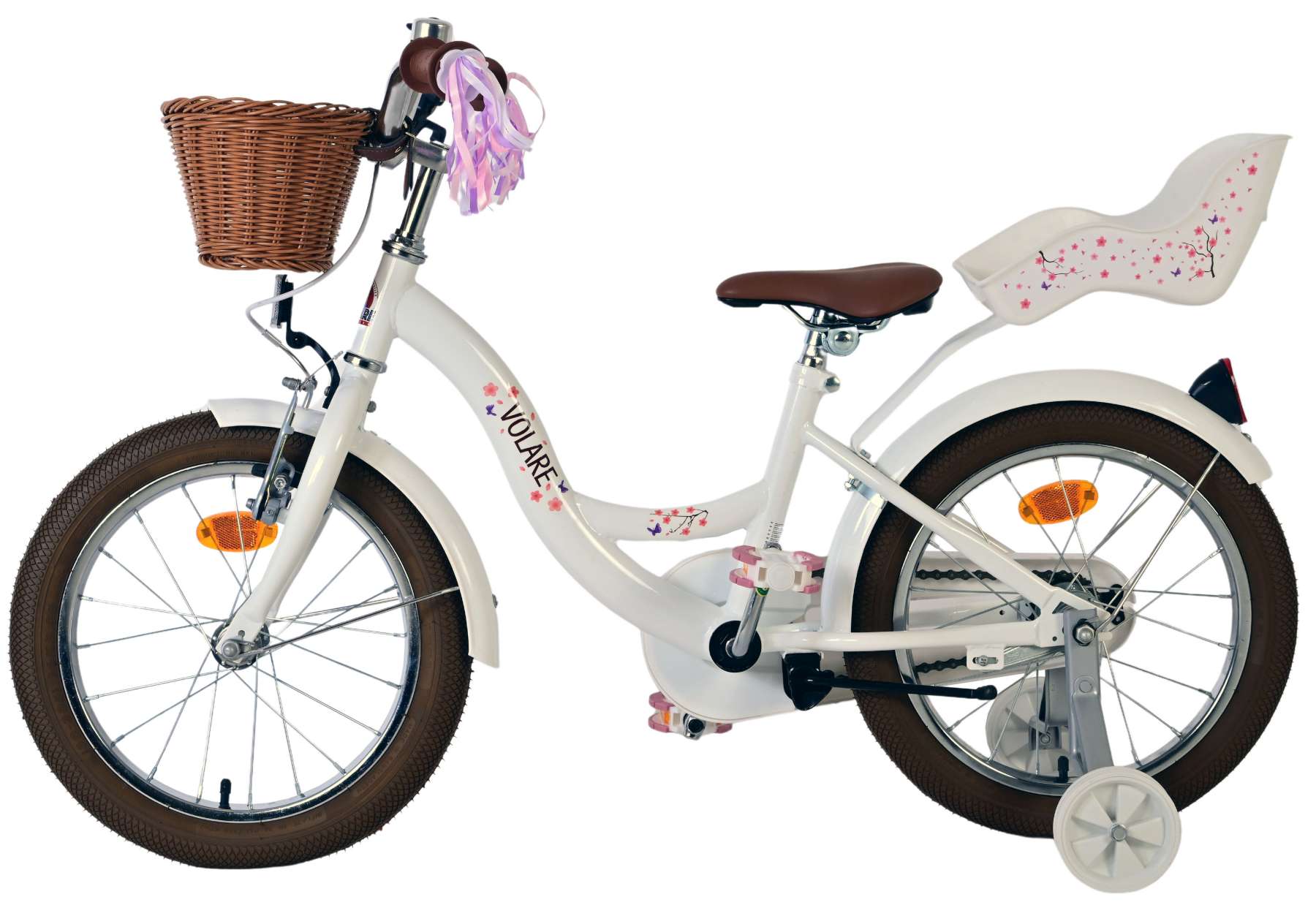 Volare Blossom Kinderfiets - Meisjes - 16 inch - Wit 7 Volare Blossom Kinderfiets - Meisjes - 16 inch - Wit - Afbeelding 7
