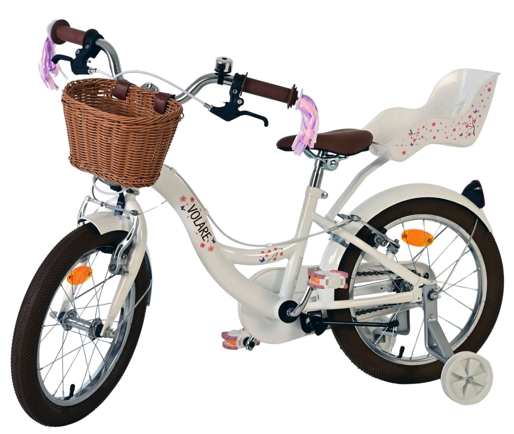 Volare Blossom Kinderfiets - Meisjes - 16 inch - Wit - Twee Handremmen 9 Volare Blossom Kinderfiets - Meisjes - 16 inch - Wit - Twee Handremmen - Afbeelding 9