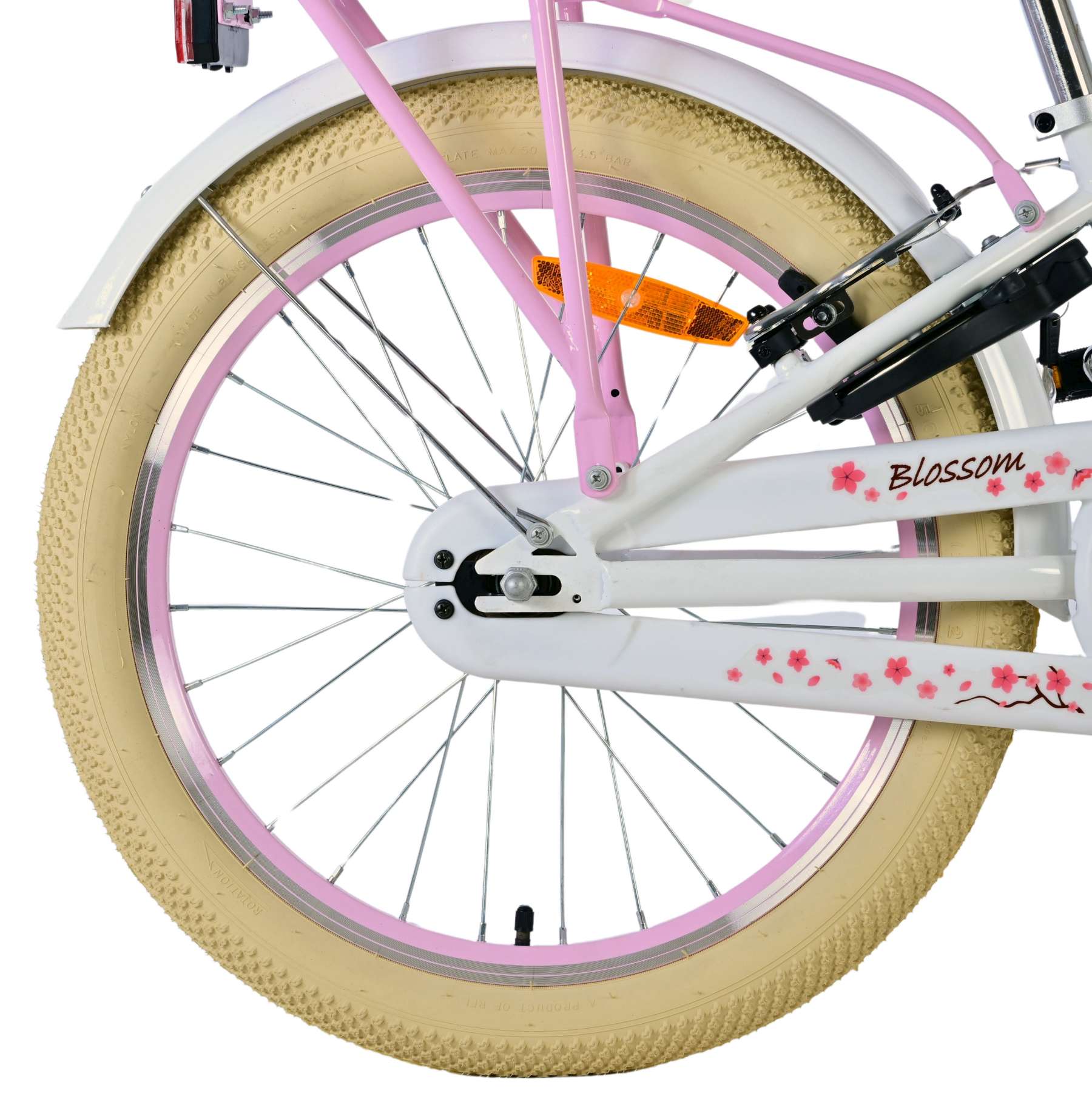 Volare Blossom Kinderfiets - Meisjes - 20 inch - Wit - Twee handremmen 2 Volare Blossom Kinderfiets - Meisjes - 20 inch - Wit - Twee handremmen - Afbeelding 2