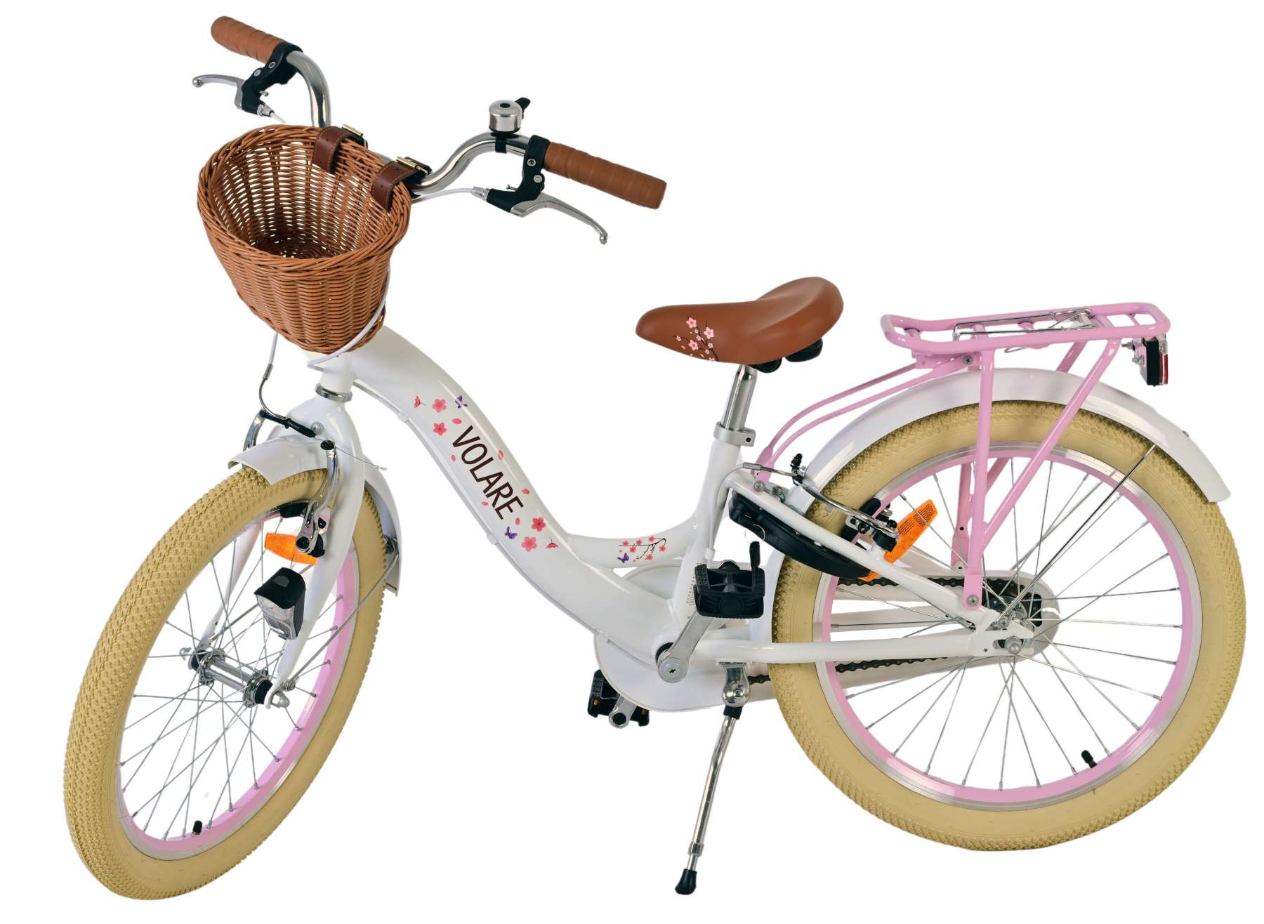 Volare Blossom Kinderfiets - Meisjes - 20 inch - Wit - Twee handremmen 8 Volare Blossom Kinderfiets - Meisjes - 20 inch - Wit - Twee handremmen - Afbeelding 8