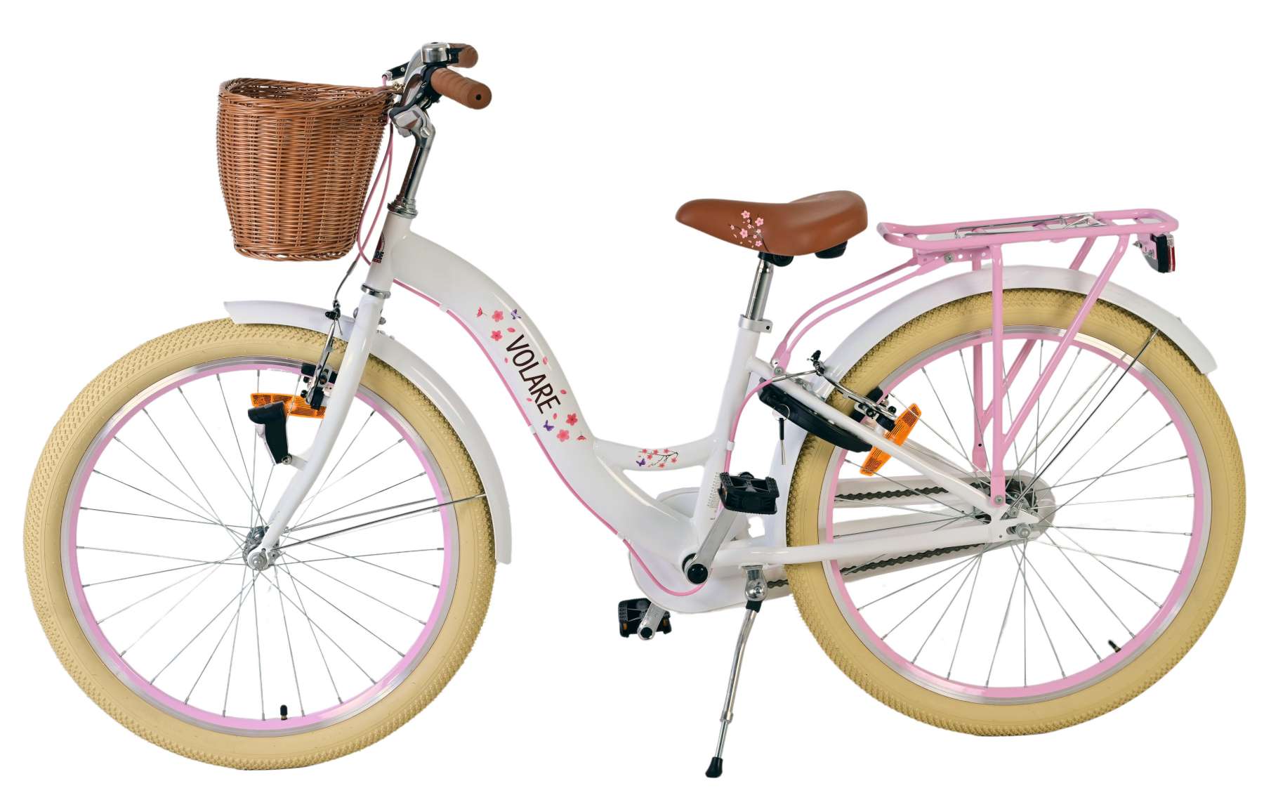 Volare Blossom Kinderfiets - Meisjes - 24 inch - Wit - Twee handremmen 7 Volare Blossom Kinderfiets - Meisjes - 24 inch - Wit - Twee handremmen - Afbeelding 7