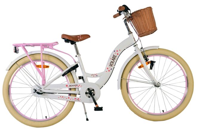 Volare Blossom Kinderfiets - Meisjes - 24 inch - Wit - 3 Versnellingen 1 Volare Blossom Kinderfiets - Meisjes - 24 inch - Wit - 3 Versnellingen