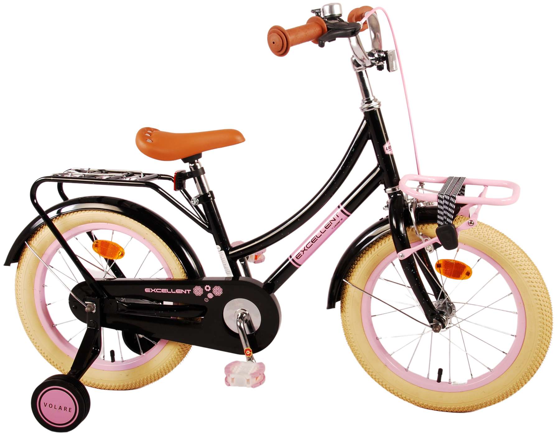 Volare Excellent Kinderfiets - Meisjes - 16 inch - Zwart - 95% afgemonteerd 2 Volare Excellent Kinderfiets - Meisjes - 16 inch - Zwart - 95% afgemonteerd - Afbeelding 2