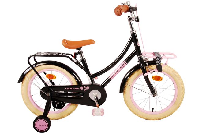 Volare Excellent Kinderfiets - Meisjes - 16 inch - Zwart - 95% afgemonteerd 1 Volare Excellent Kinderfiets - Meisjes - 16 inch - Zwart - 95% afgemonteerd