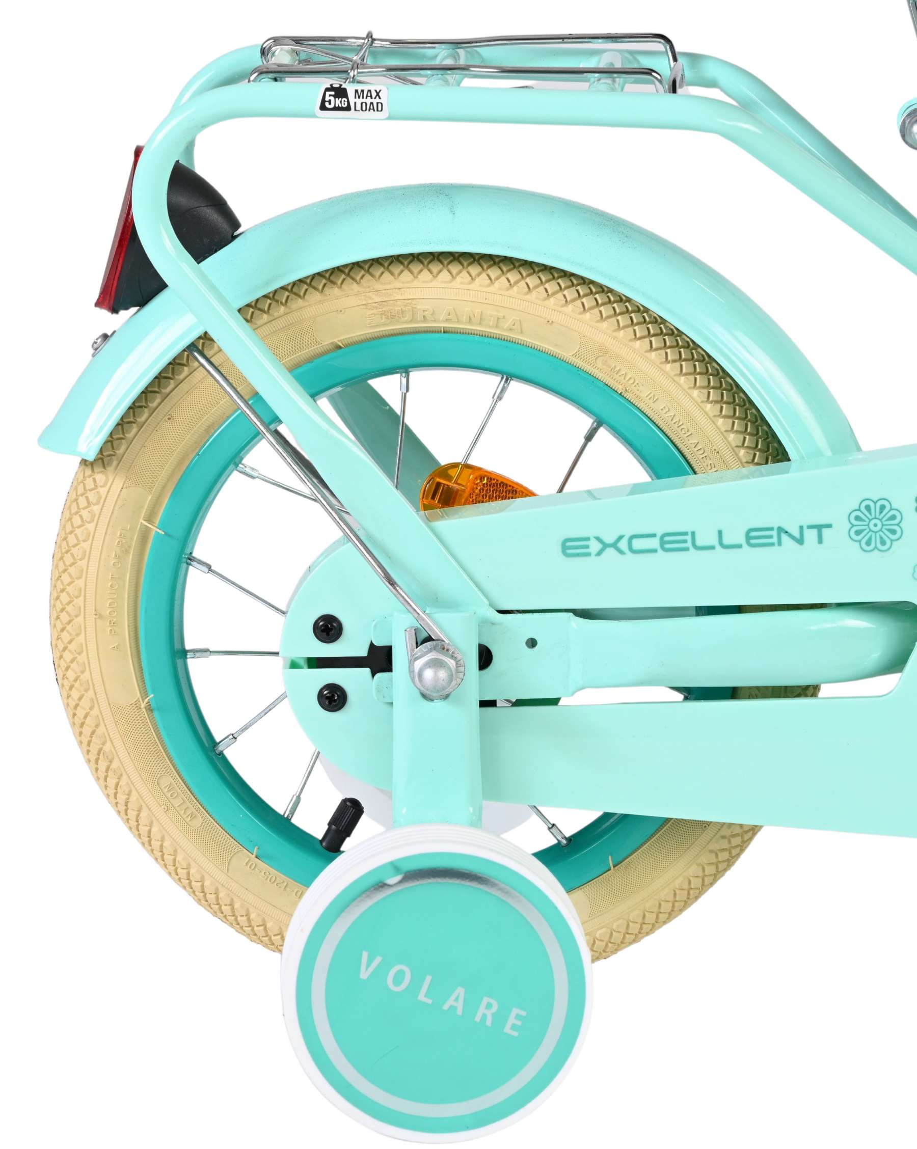 Volare Excellent Kinderfiets - Meisjes - 12 inch - Groen 2 Volare Excellent Kinderfiets - Meisjes - 12 inch - Groen - Afbeelding 2