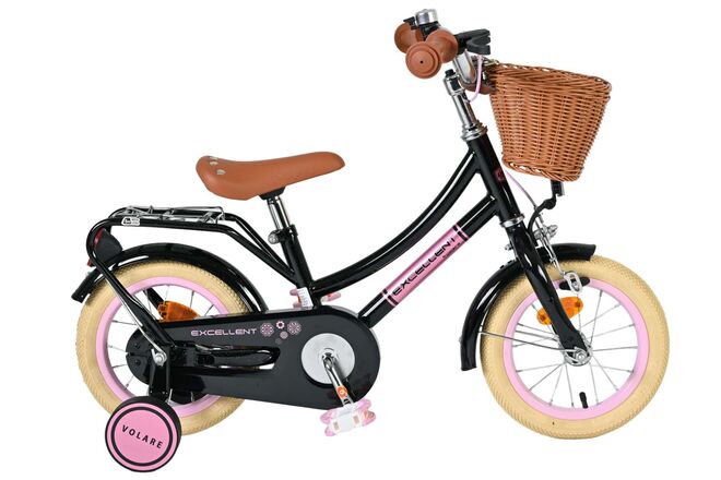 Volare Excellent Kinderfiets - Meisjes - 12 inch - Zwart 1 Volare Excellent Kinderfiets - Meisjes - 12 inch - Zwart