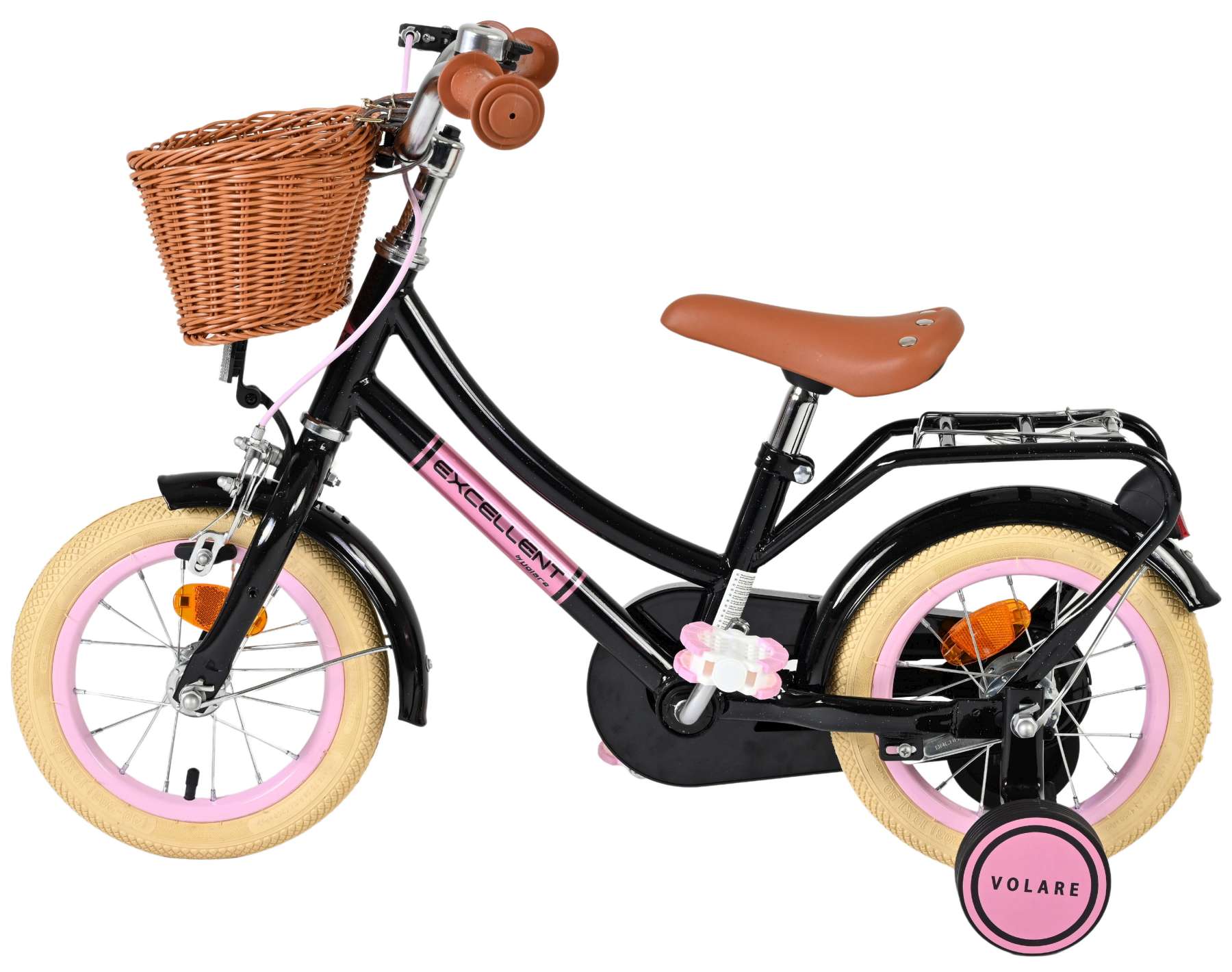 Volare Excellent Kinderfiets - Meisjes - 12 inch - Zwart 7 Volare Excellent Kinderfiets - Meisjes - 12 inch - Zwart - Afbeelding 7