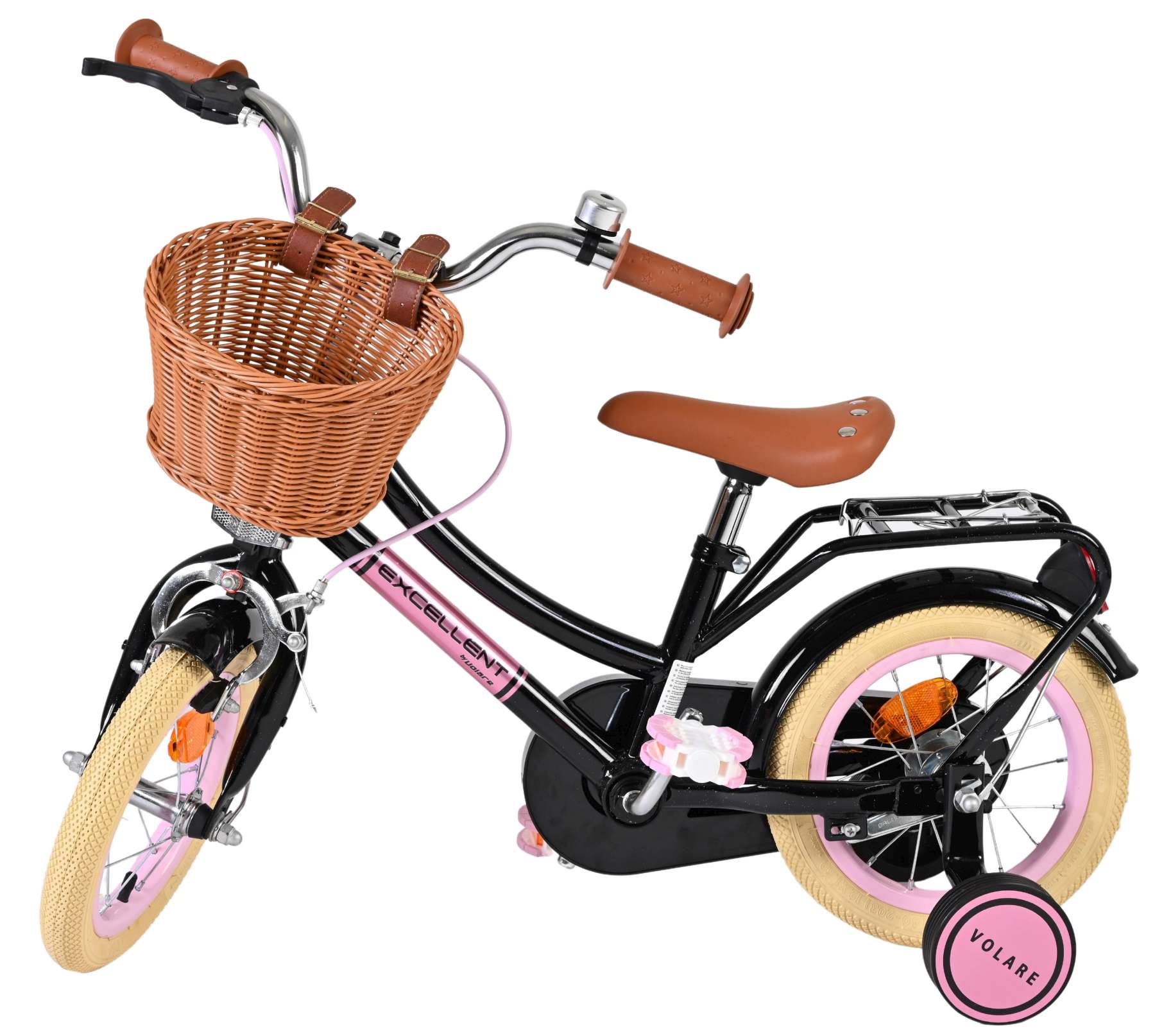 Volare Excellent Kinderfiets - Meisjes - 12 inch - Zwart 8 Volare Excellent Kinderfiets - Meisjes - 12 inch - Zwart - Afbeelding 8