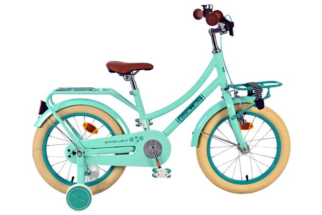 Volare Excellent Kinderfiets - Meisjes - 16 inch - Groen - 95% afgemonteerd 1 Volare Excellent Kinderfiets - Meisjes - 16 inch - Groen - 95% afgemonteerd