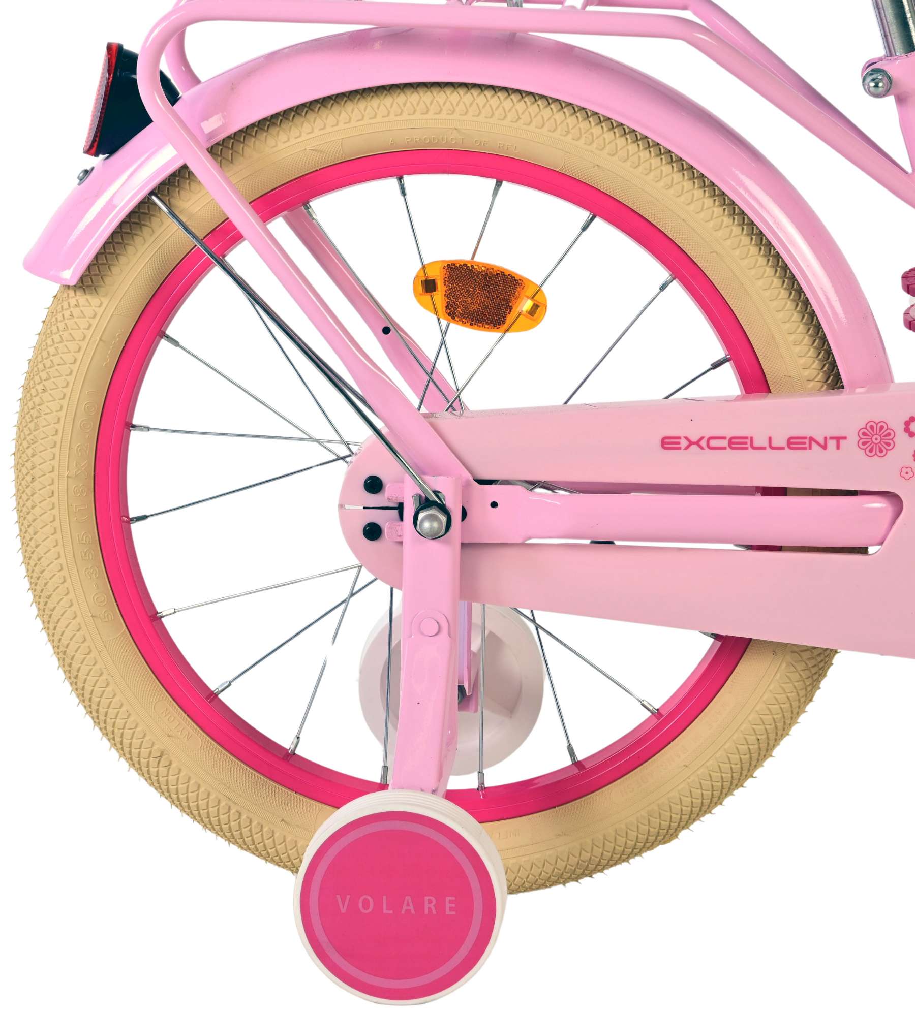 Volare Excellent Kinderfiets - Meisjes -18 inch - Roze - 95% afgemonteerd 2 Volare Excellent Kinderfiets - Meisjes -18 inch - Roze - 95% afgemonteerd - Afbeelding 2