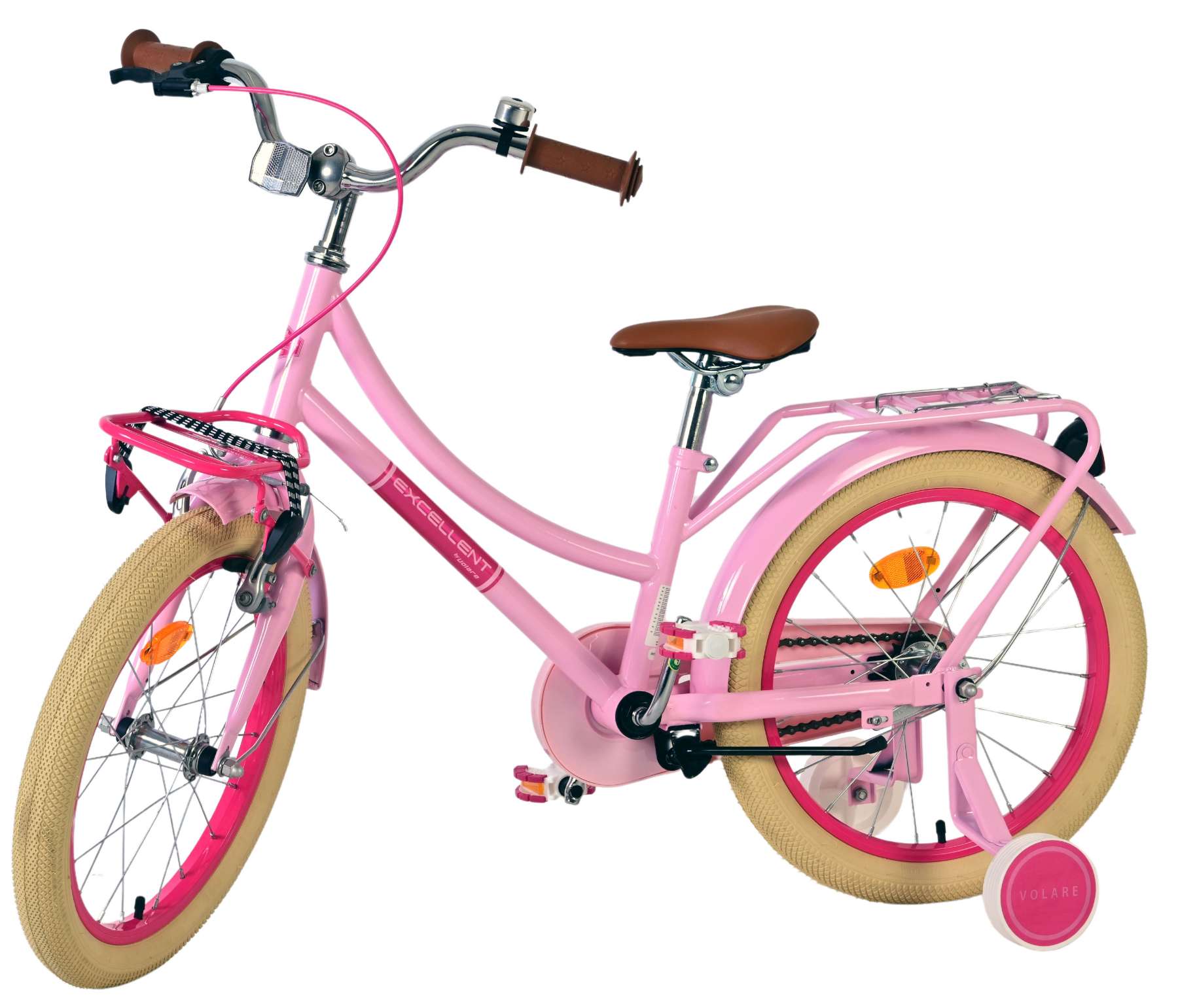 Volare Excellent Kinderfiets - Meisjes -18 inch - Roze - 95% afgemonteerd 8 Volare Excellent Kinderfiets - Meisjes -18 inch - Roze - 95% afgemonteerd - Afbeelding 8