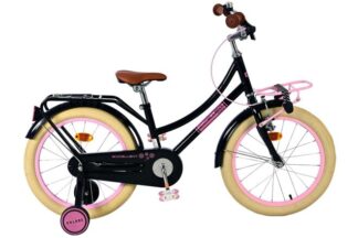 Volare Excellent Kinderfiets - Meisjes - 18 inch - Zwart - 95% afgemonteerd