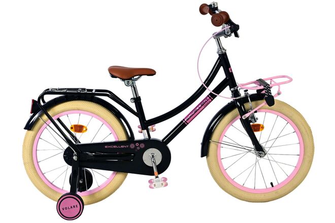 Volare Excellent Kinderfiets - Meisjes - 18 inch - Zwart - 95% afgemonteerd 1 Volare Excellent Kinderfiets - Meisjes - 18 inch - Zwart - 95% afgemonteerd