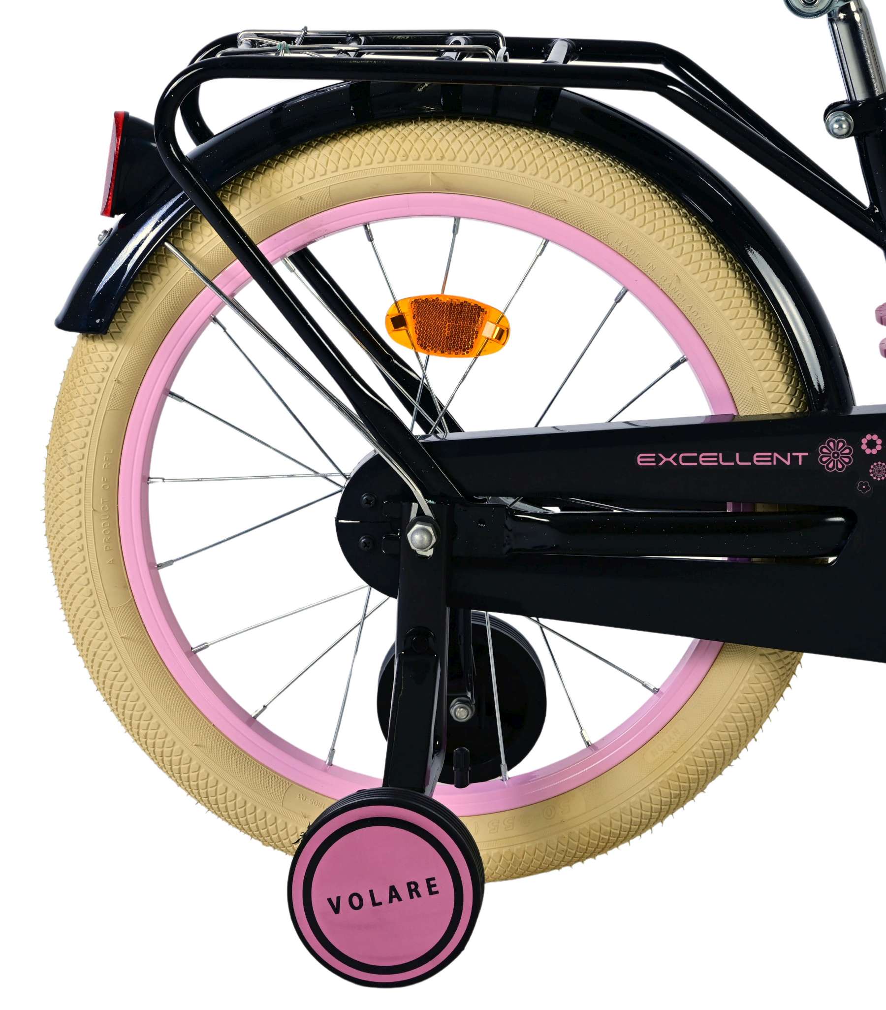 Volare Excellent Kinderfiets - Meisjes - 18 inch - Zwart - 95% afgemonteerd 2 Volare Excellent Kinderfiets - Meisjes - 18 inch - Zwart - 95% afgemonteerd - Afbeelding 2