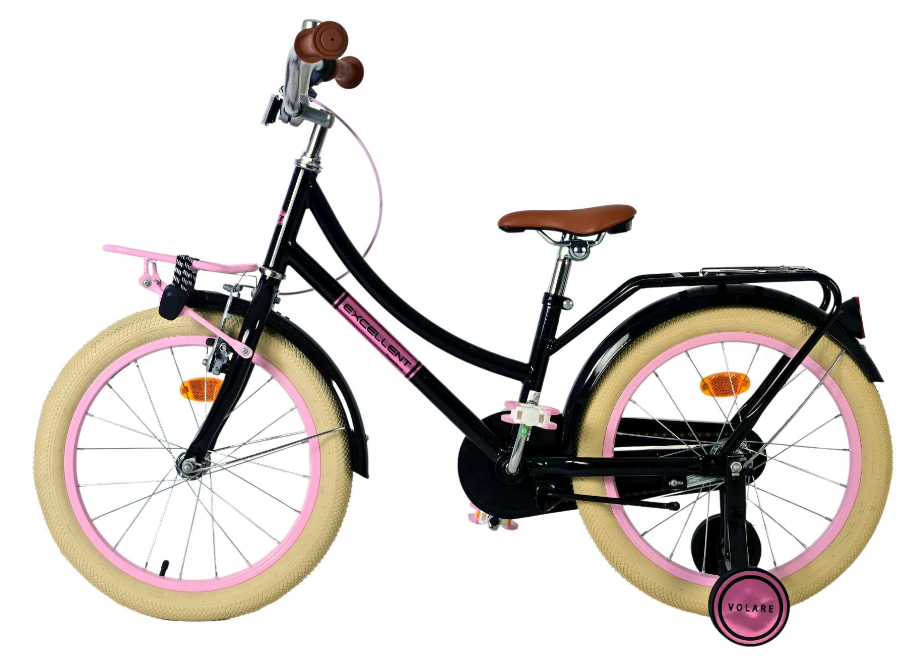 Volare Excellent Kinderfiets - Meisjes - 18 inch - Zwart - 95% afgemonteerd 7 Volare Excellent Kinderfiets - Meisjes - 18 inch - Zwart - 95% afgemonteerd - Afbeelding 7