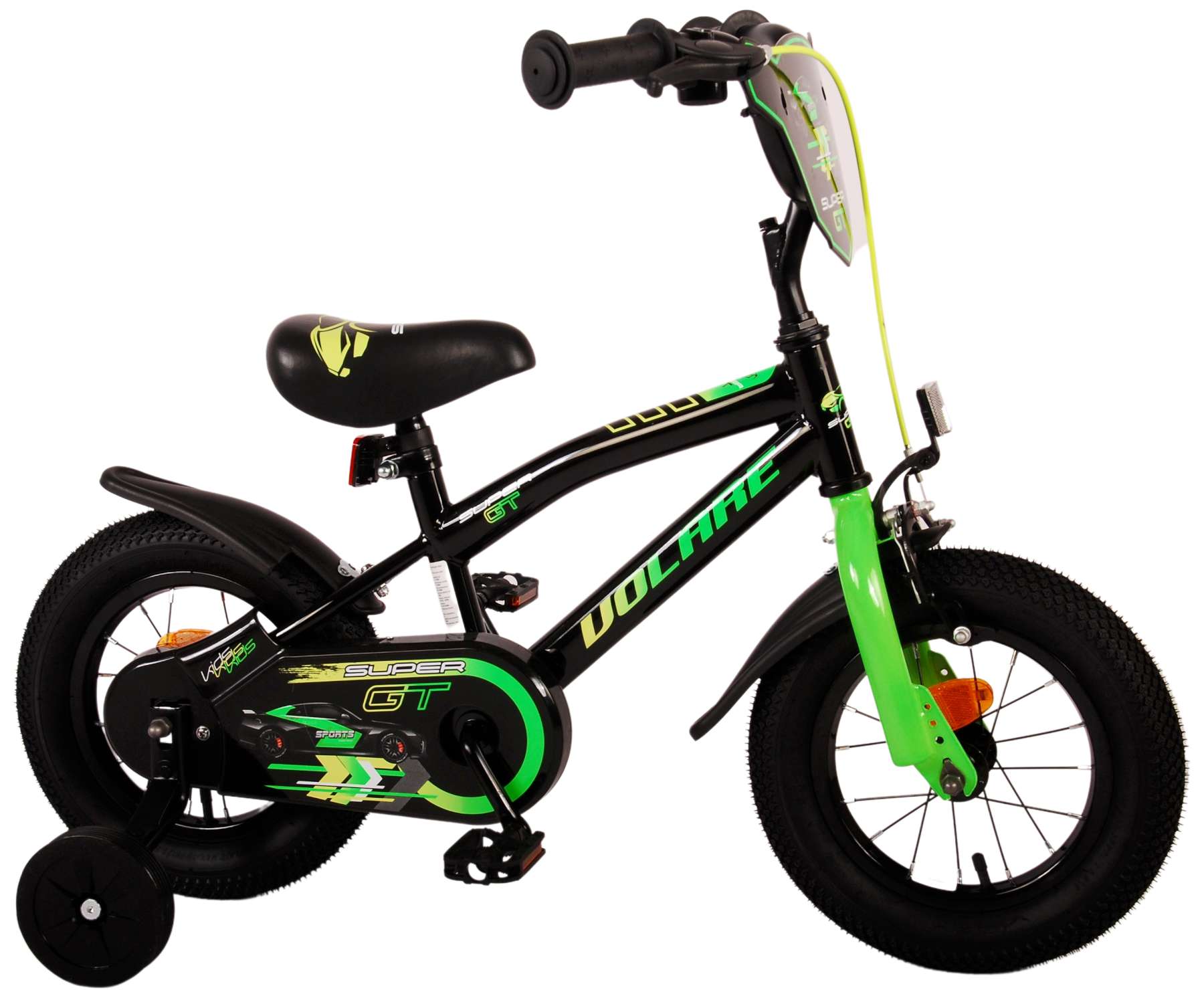 Volare Super GT Kinderfiets - Jongens - 12 inch - Groen 2 Volare Super GT Kinderfiets - Jongens - 12 inch - Groen - Afbeelding 2