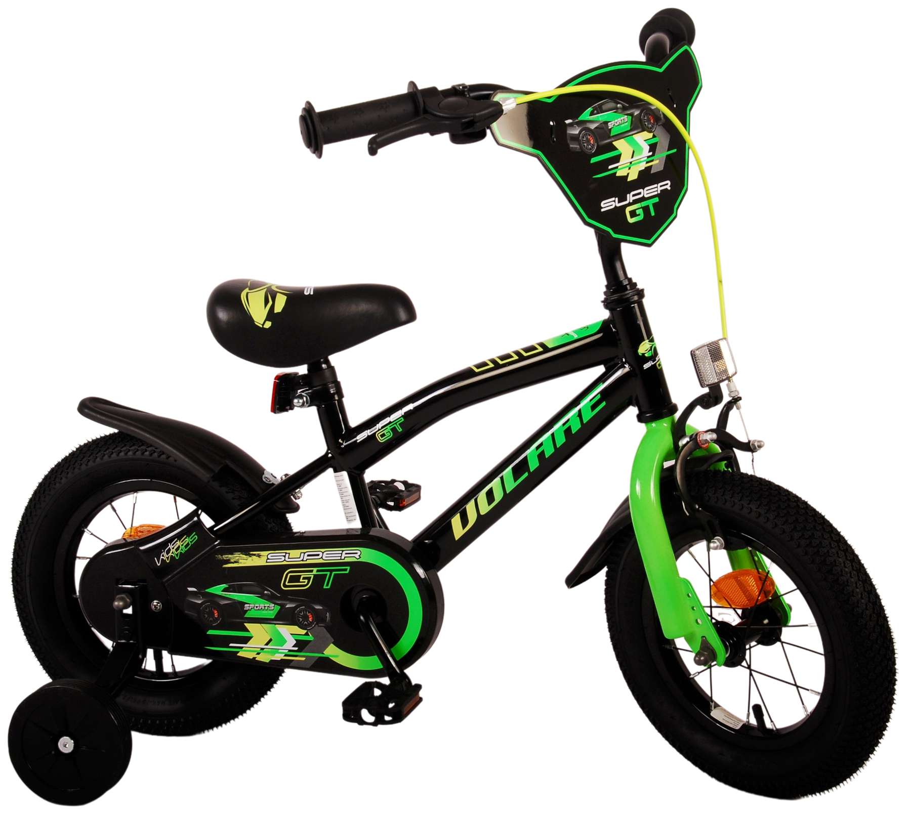 Volare Super GT Kinderfiets - Jongens - 12 inch - Groen 3 Volare Super GT Kinderfiets - Jongens - 12 inch - Groen - Afbeelding 3