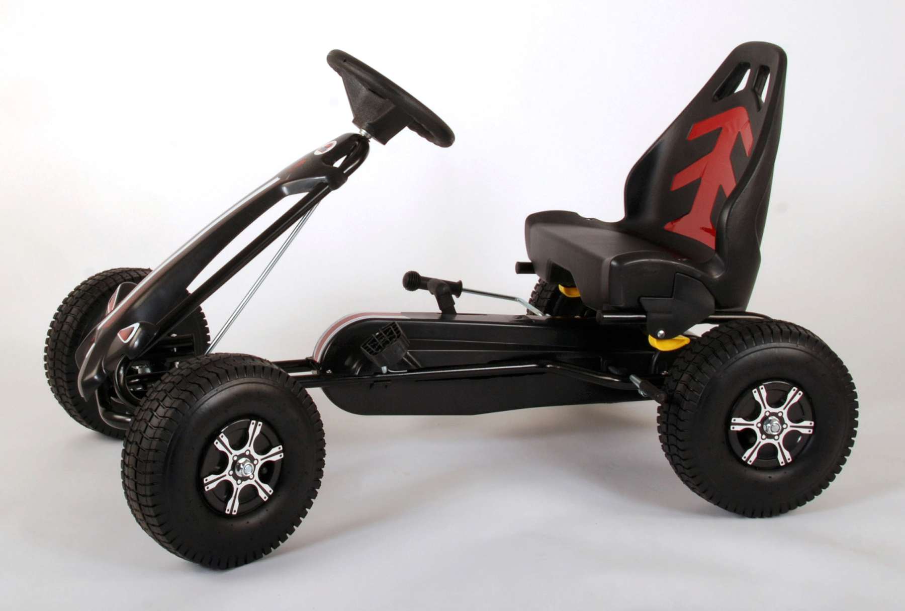Volare Go Kart Racing Car - Jongens - Groot - Luchtbanden - Zwart 3 Volare Go Kart Racing Car - Jongens - Groot - Luchtbanden - Zwart - Afbeelding 3