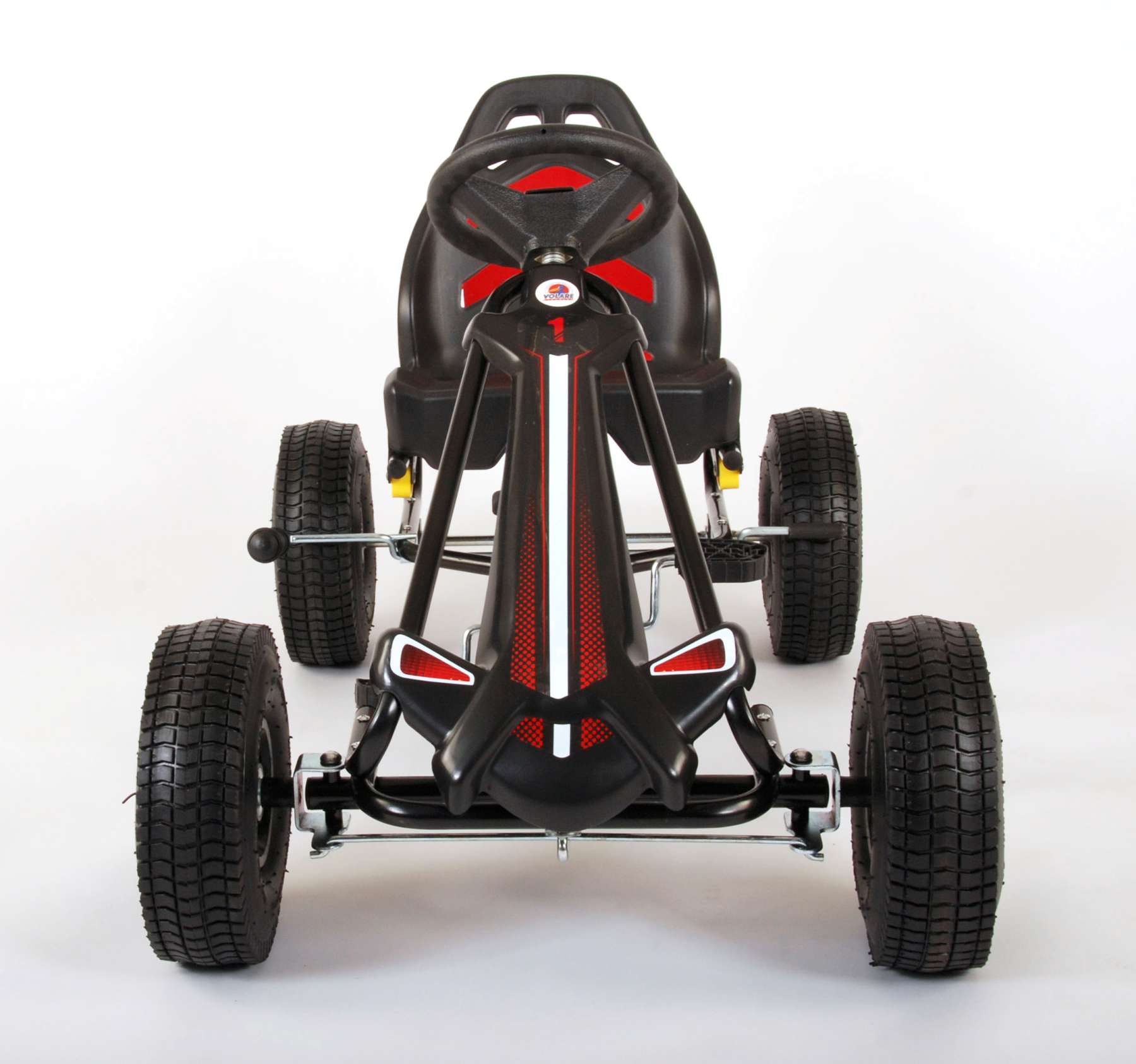 Volare Go Kart Racing Car - Jongens - Groot - Luchtbanden - Zwart 4 Volare Go Kart Racing Car - Jongens - Groot - Luchtbanden - Zwart - Afbeelding 4