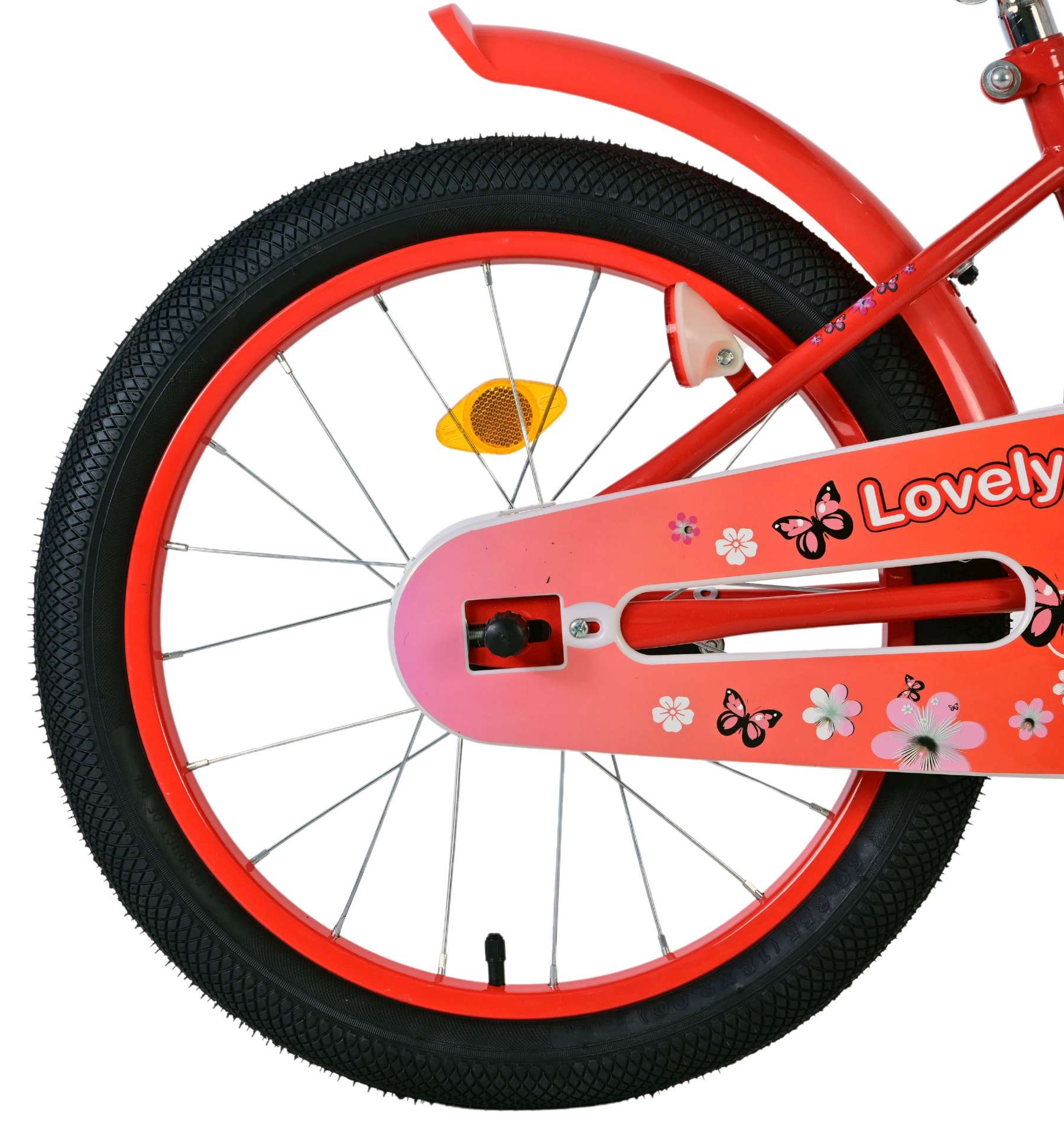 Volare Lovely Kinderfiets - Meisjes - 18 inch - Rood Wit 2 Volare Lovely Kinderfiets - Meisjes - 18 inch - Rood Wit - Afbeelding 2