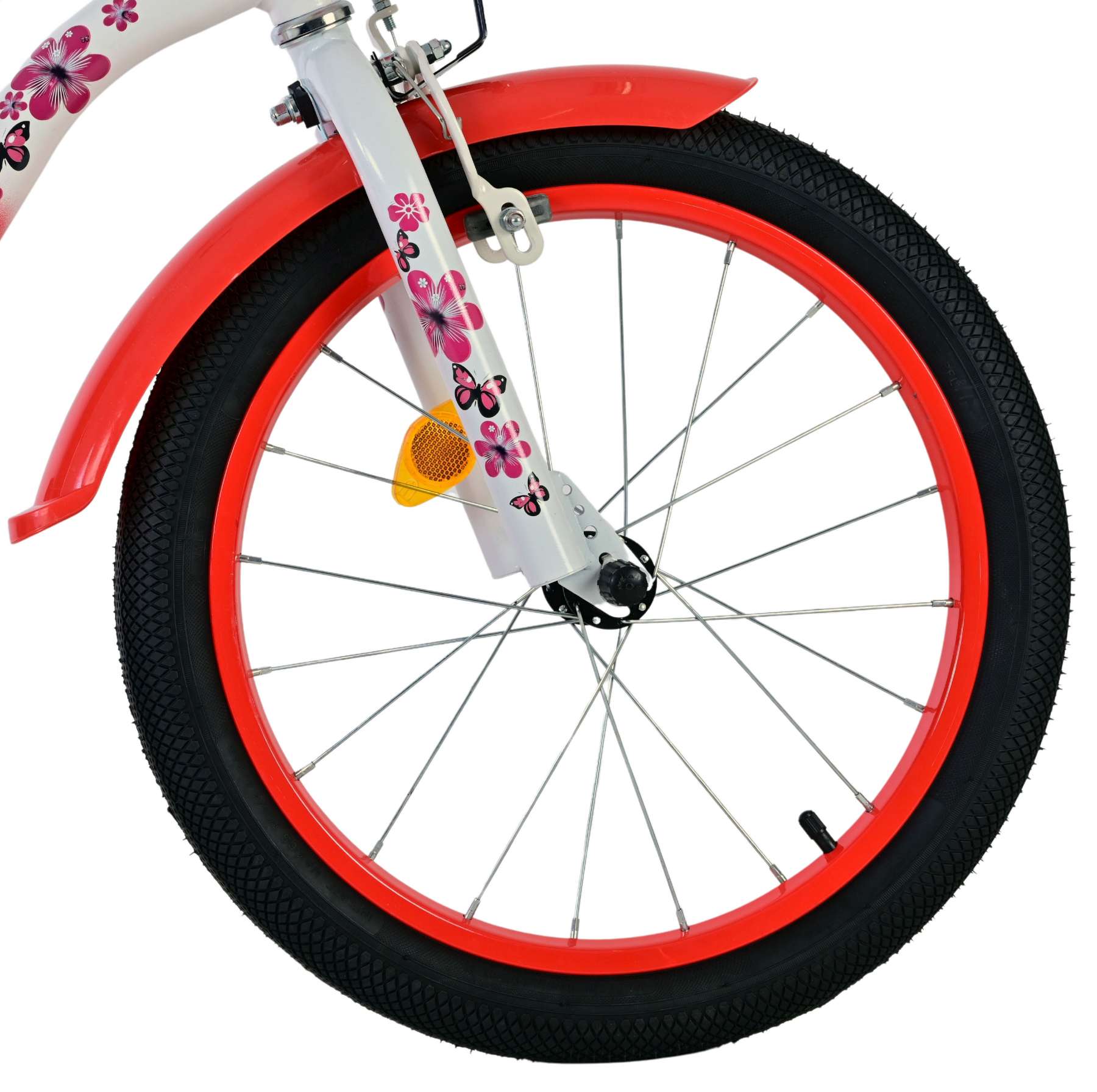 Volare Lovely Kinderfiets - Meisjes - 18 inch - Rood Wit 3 Volare Lovely Kinderfiets - Meisjes - 18 inch - Rood Wit - Afbeelding 3